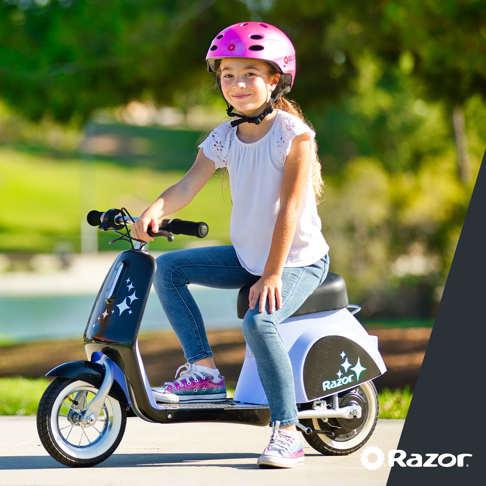 Razor Pocket Mod Petite - Purple, 12V Miniature Euro-Style Electric Scooter, up to 8 mph, for Ages 7+ - Image 12