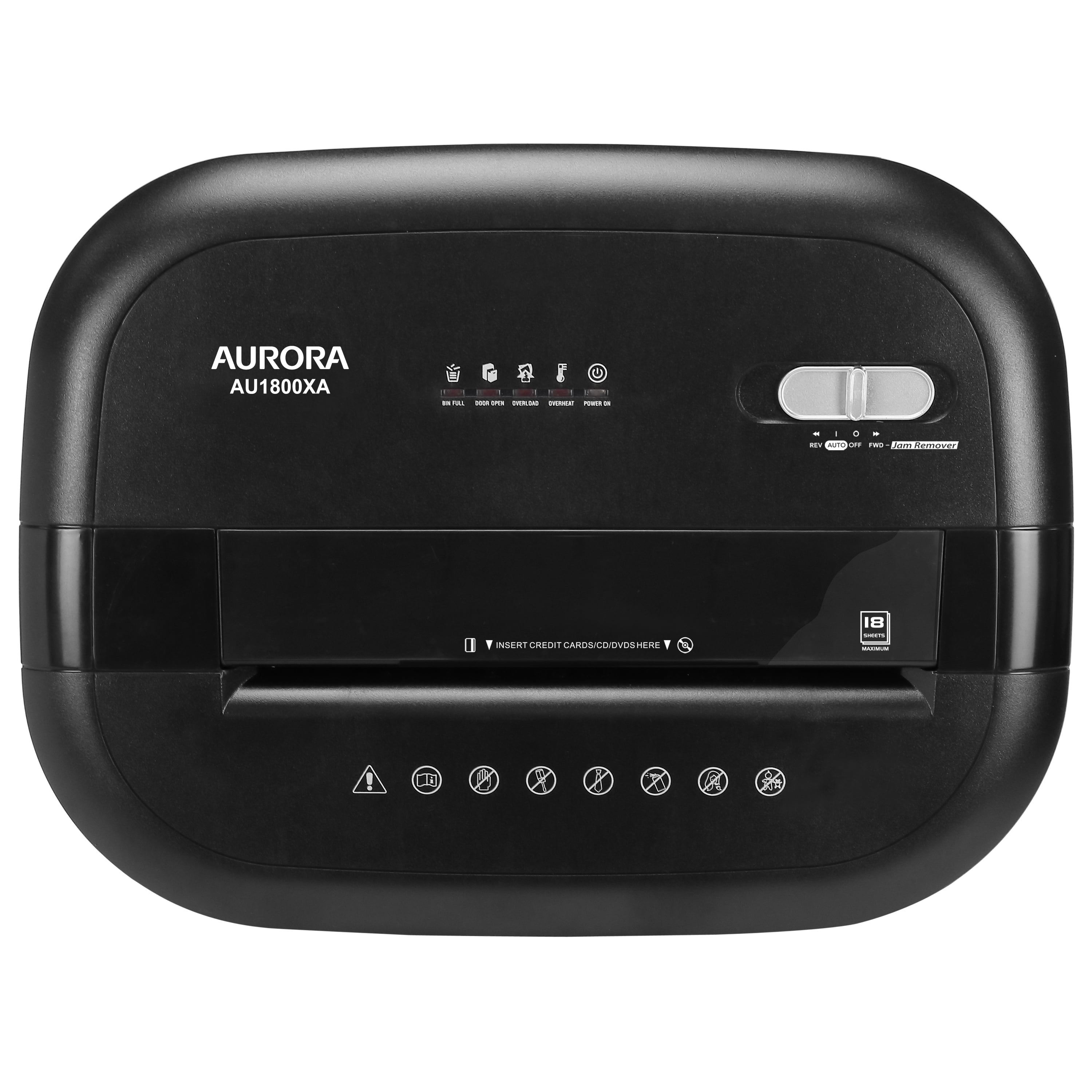 Aurora AU1800XA Anti-Jam 18-Sheet Crosscut Paper/CD and Credit Card Shredder with 6-Gallon Pullout Basket and 30 Minutes Continuous Run Time - Image 4