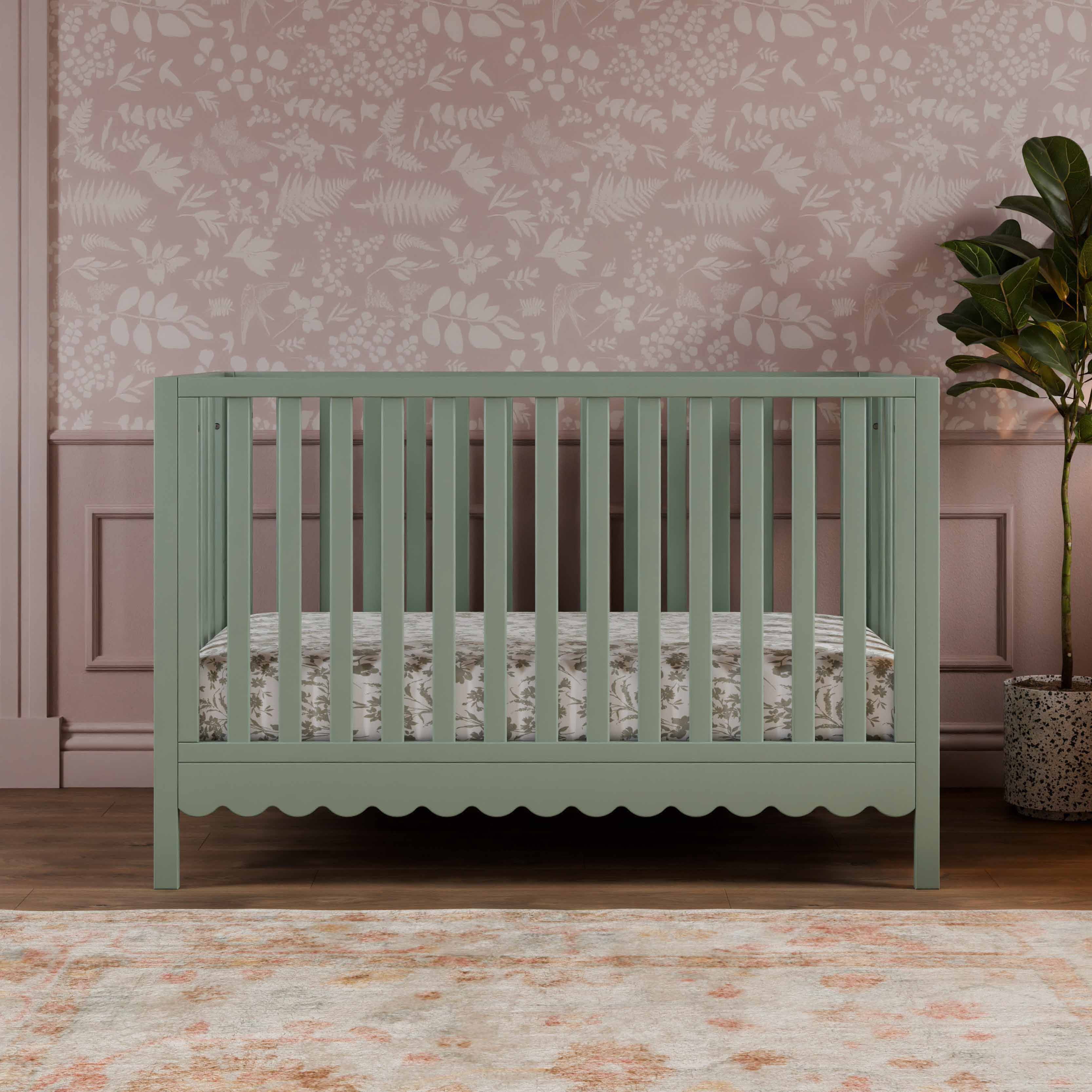 daVinci Sammy Scallop 4 in 1 Convertible Crib, Light Sage - Image 6