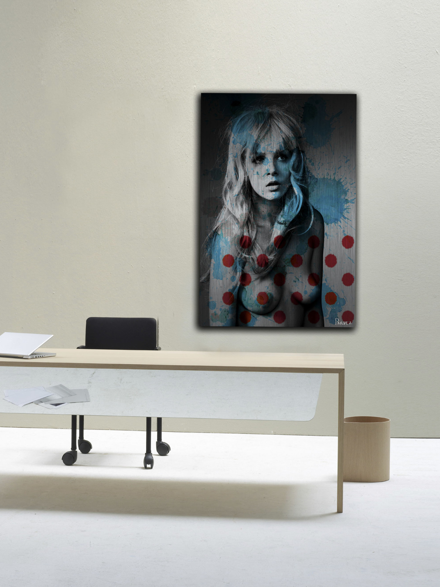 American Beauty by Parvez Taj Painting Print on Brushed Aluminum - Image 4