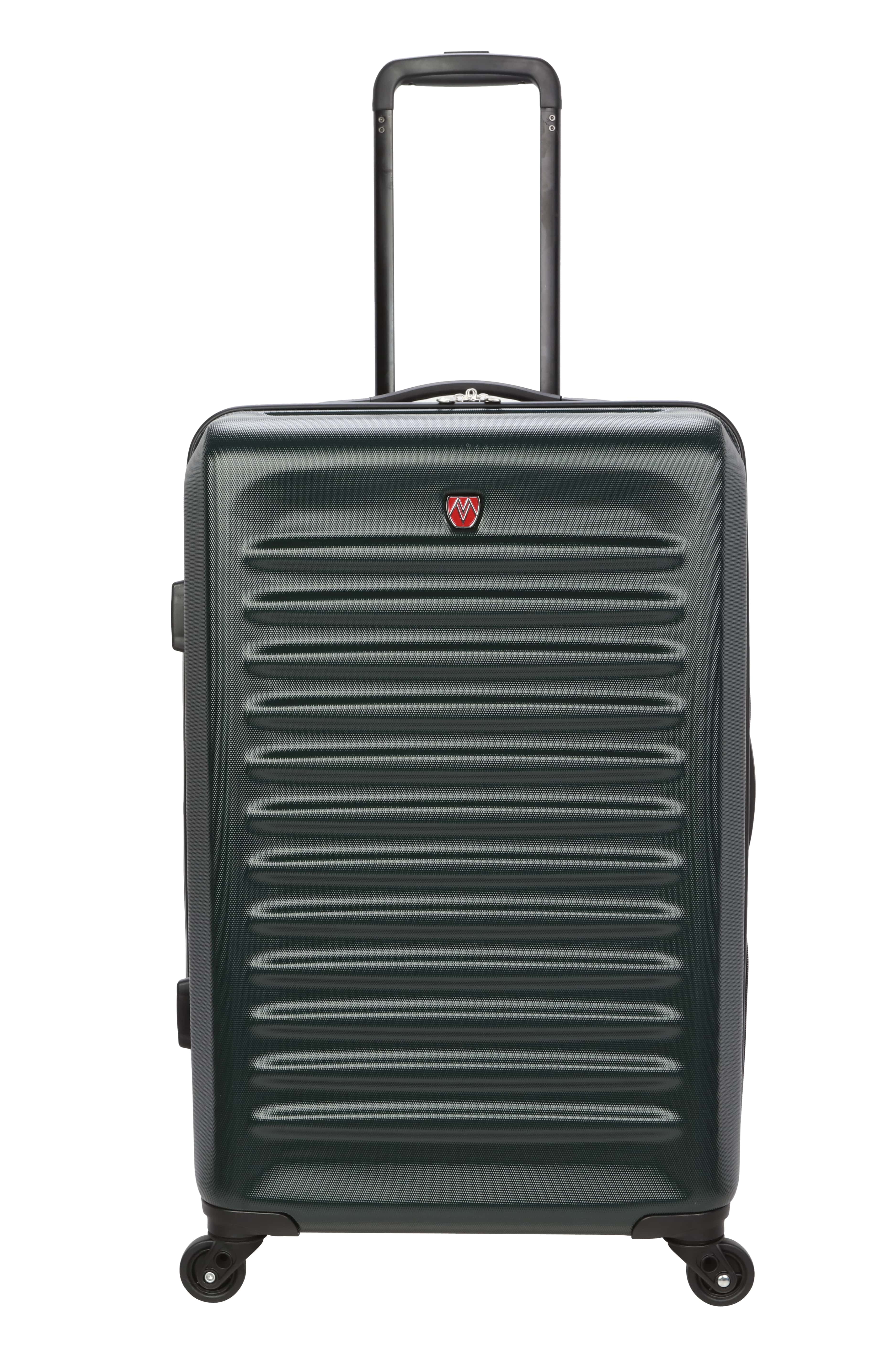 Moda ABS Hard Side 3 Piece Luggage Set, Includes 28-inch and 24-inch Checked and 20-inch Carry-on Luggage, Dark Green - Image 3