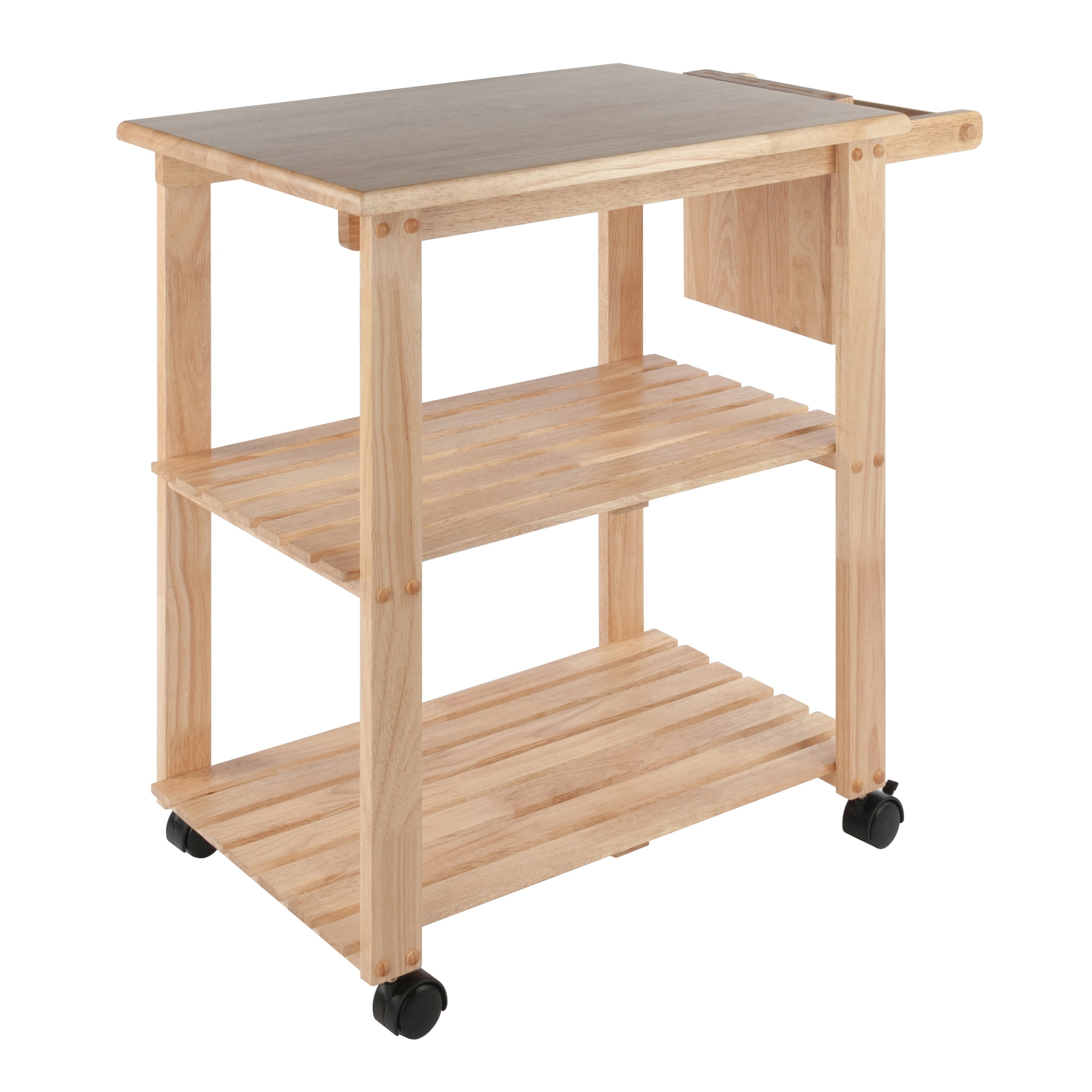 Winsome Wood Mario Kitchen Utility Cart, Natural Finish - Image 10