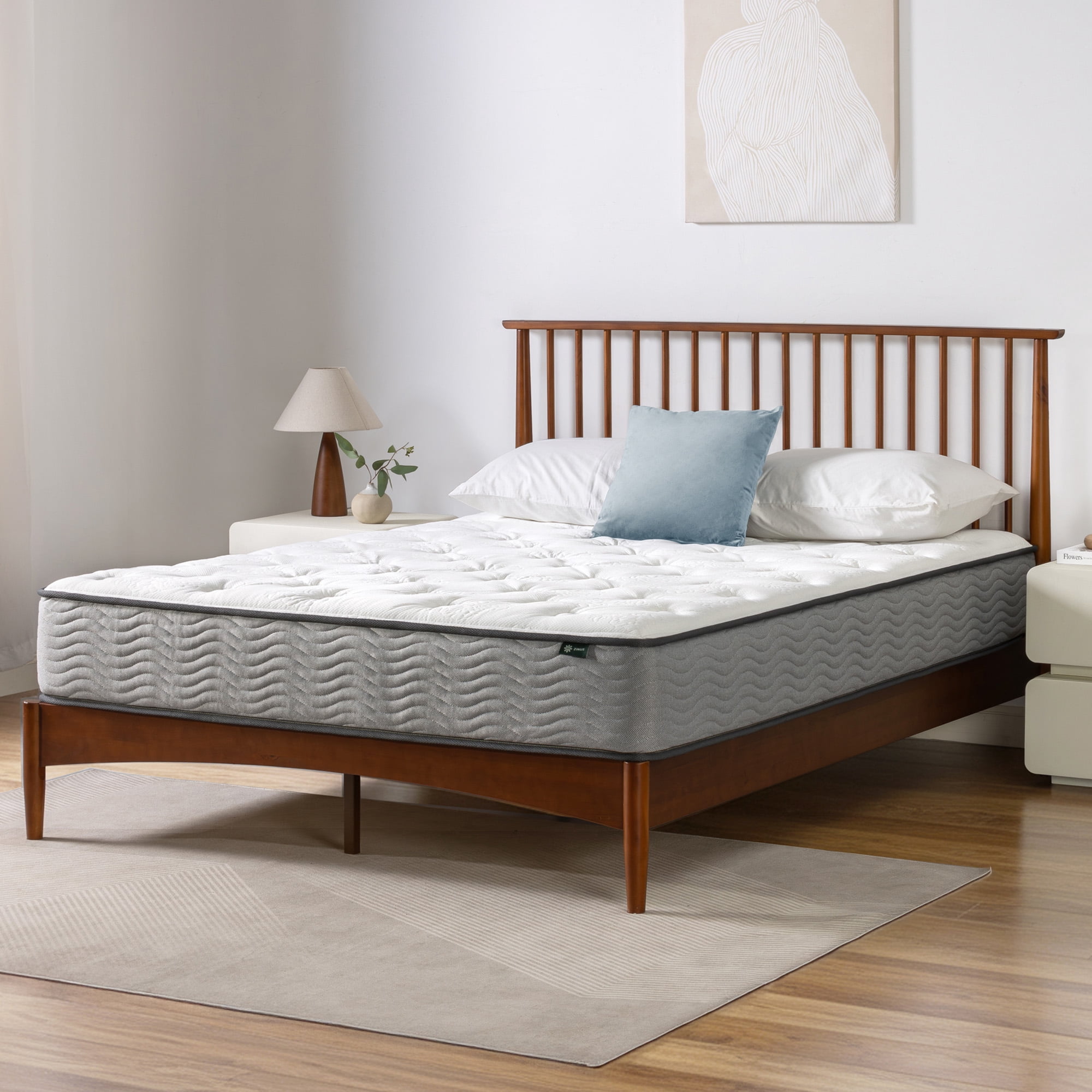 Zinus Comfort Support 10" Queen Cooling Gel Hybrid Mattress with Pocket Springs - Image 11