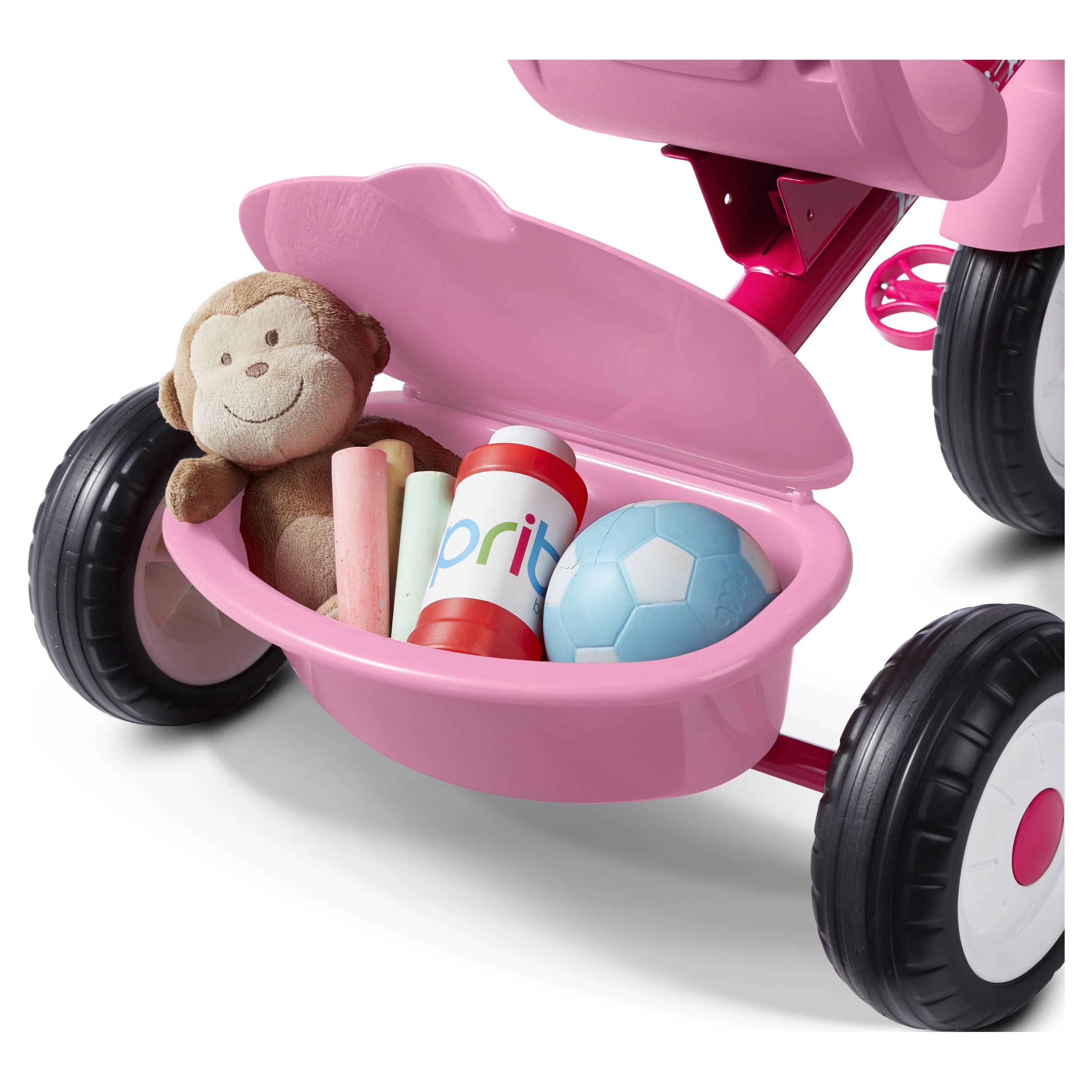 Radio Flyer 4-in-1 Stroll 'N Trike Infant and Toddler Tricycle Stroller, Pink - Image 9
