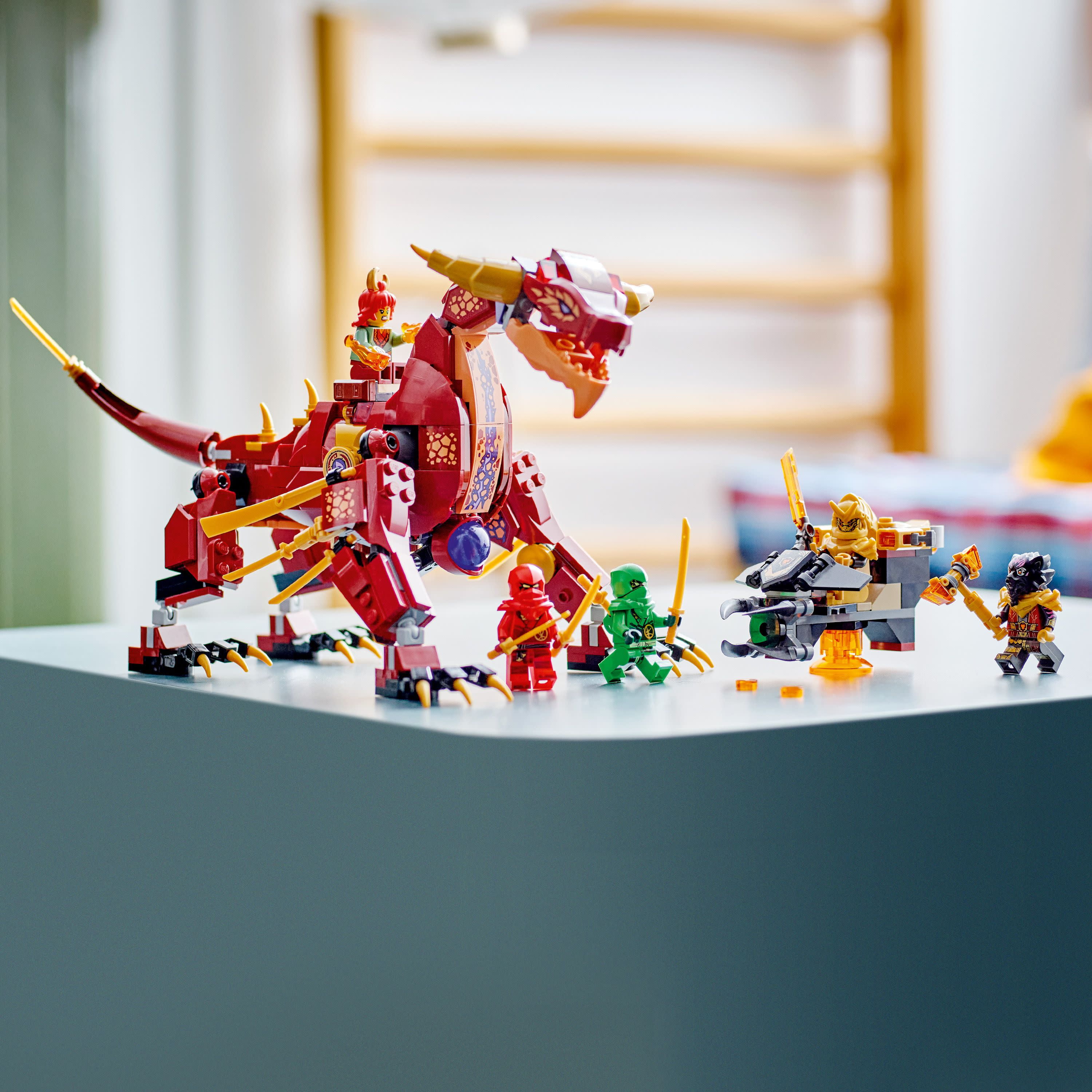 LEGO NINJAGO Heatwave Transforming Lava Dragon 71793 Building Toy Set, Features a Ninja Dragon, a Hovercraft Vehicle and 5 Minifigures, Lava Dragon Toy for Kids Ages 8+ Who Love Ninja Adventures - Image 5