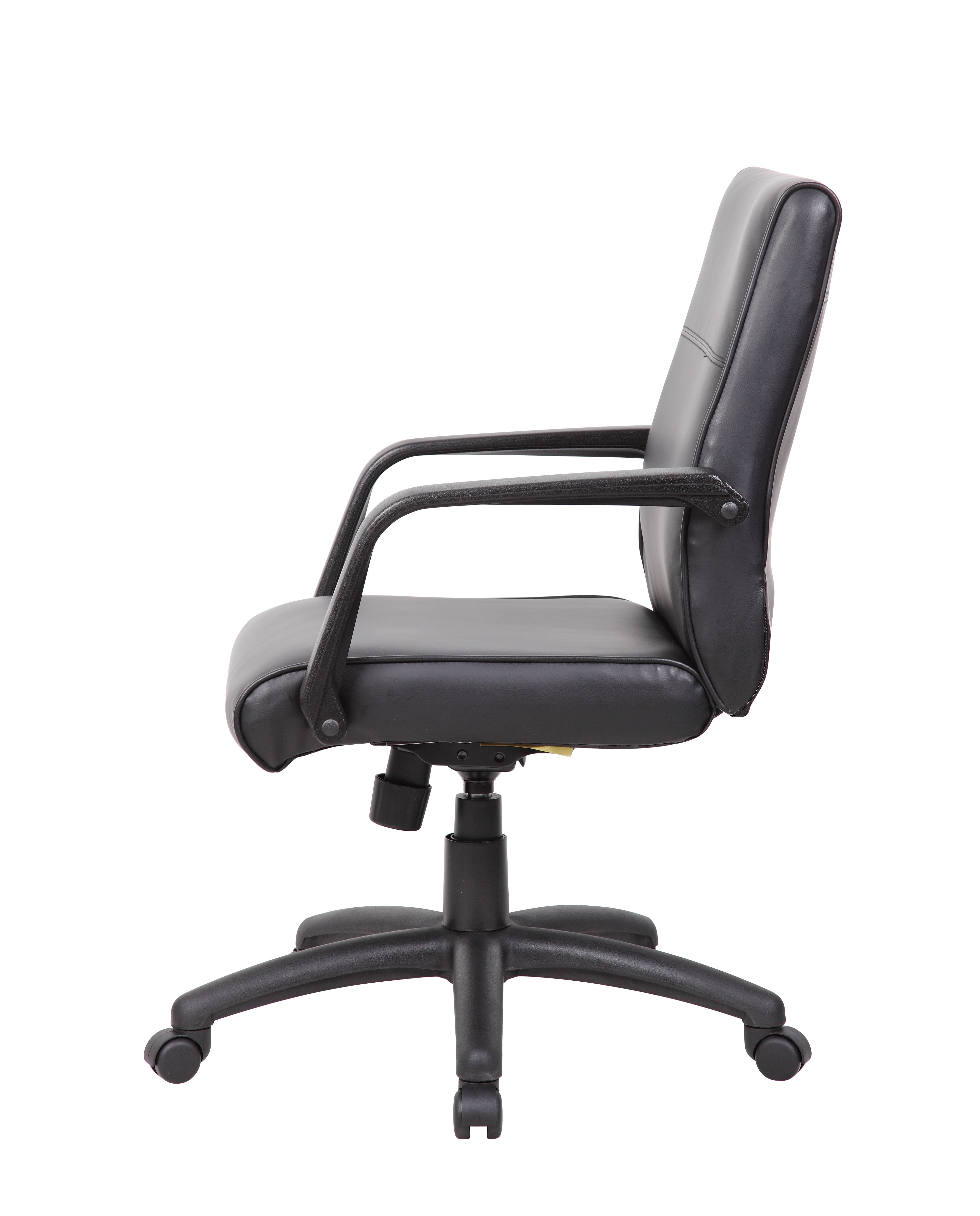 Boss Office Products Mid Back LeatherPlus Executive Chair with Casters, Black - Image 4