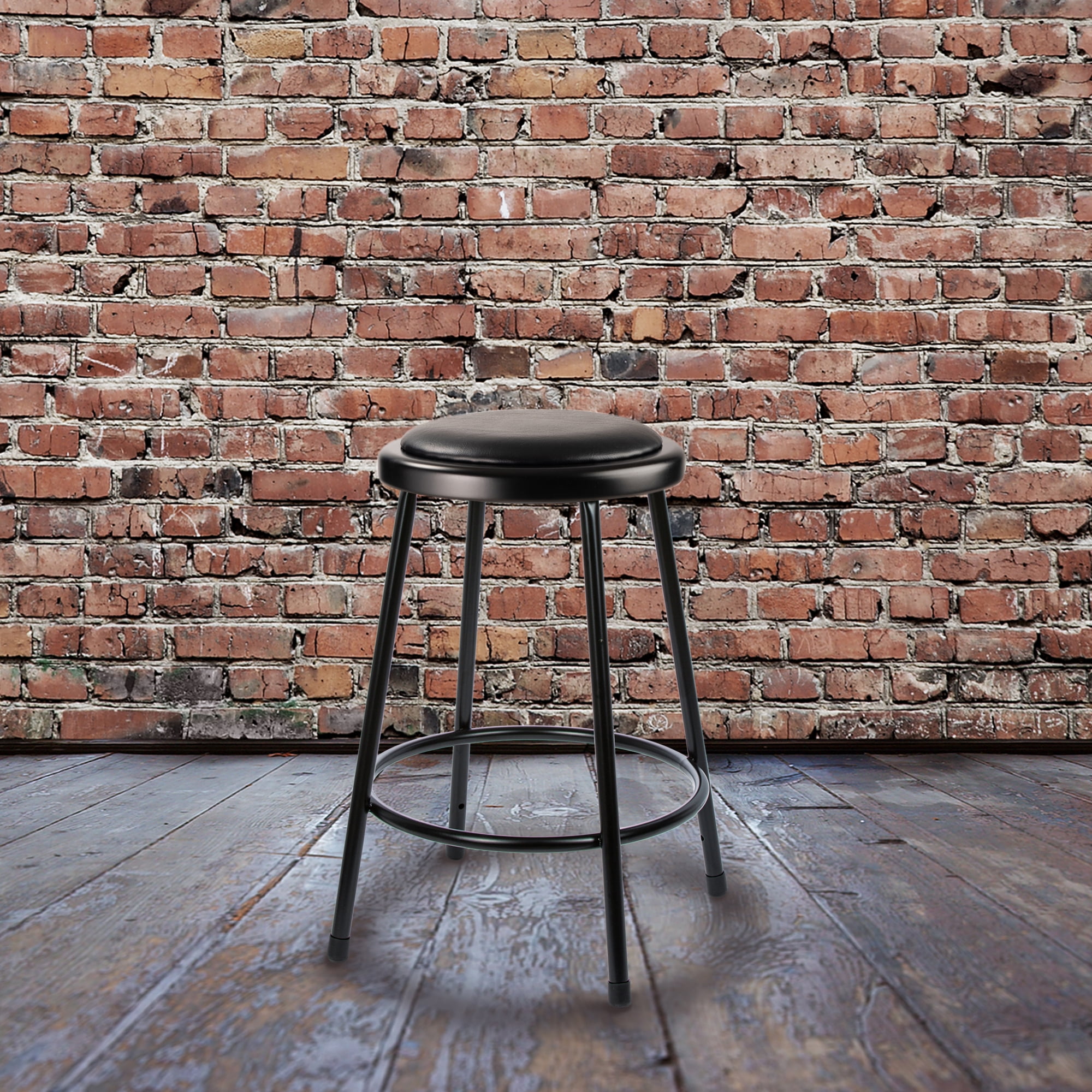 Hampden Furnishings Otto Collection 24" Padded Science Stool, Black, Pack of 2 - Image 7