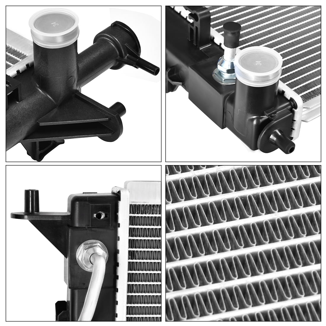 Ledkingdomus Radiator For 10-18 Hyundai Santa Fe / Sport 11-15 Kia Sorento 2.4L 3.3L 3.5L - Image 2