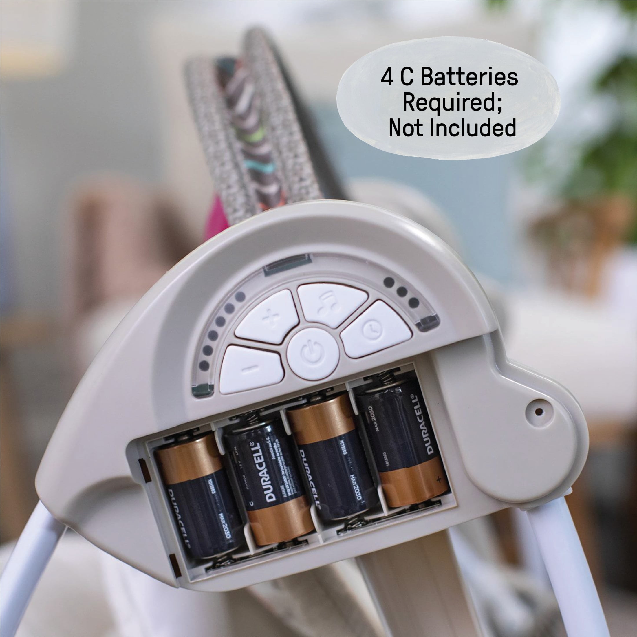 Ingenuity Soothe 'N Delight 6-Speed Portable Baby Swing with Music - Cozy Kingdom, Ages 0-9 Months, Unisex - Image 8