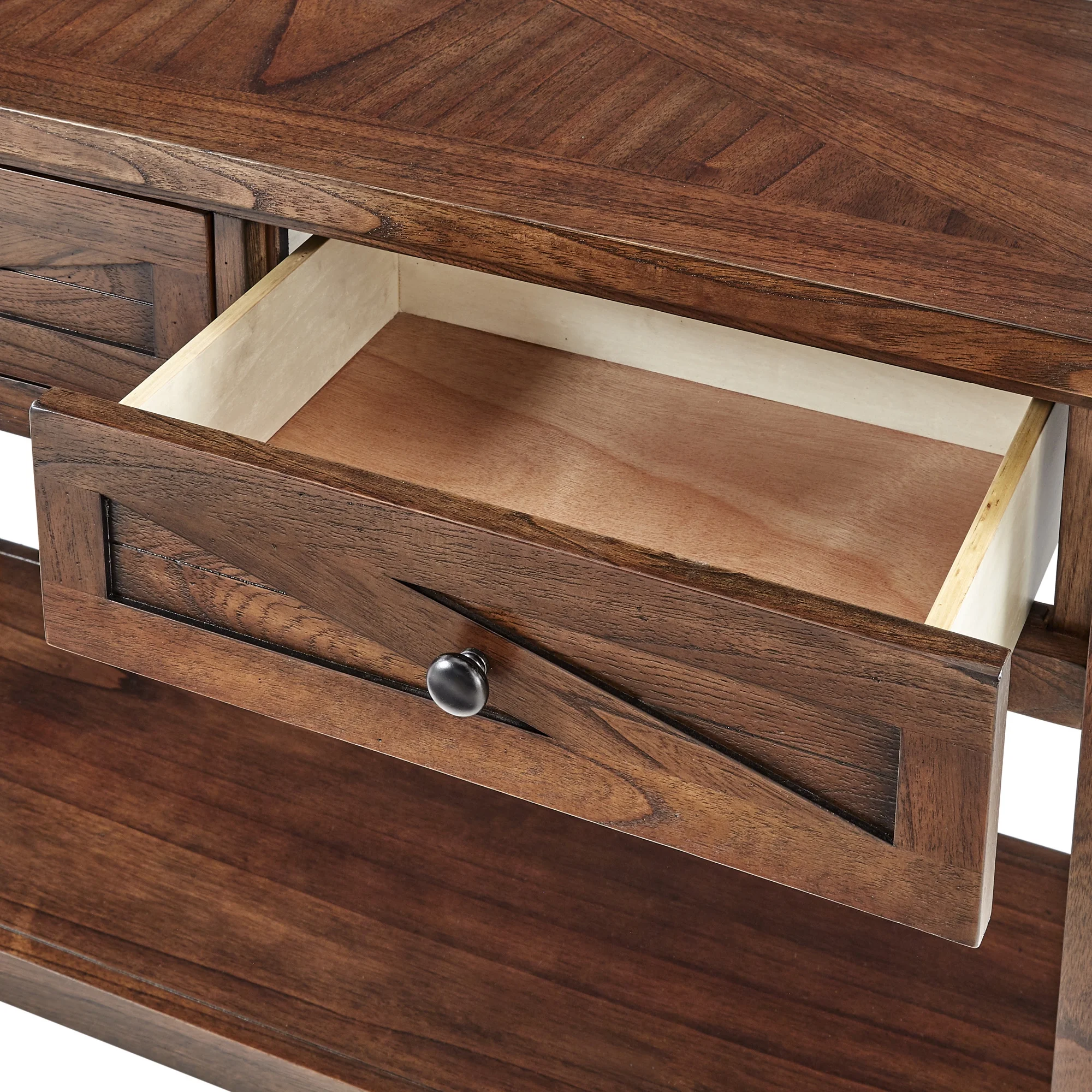 Weston Home Burleson Brown Cherry Finish Sofa Table - Image 3