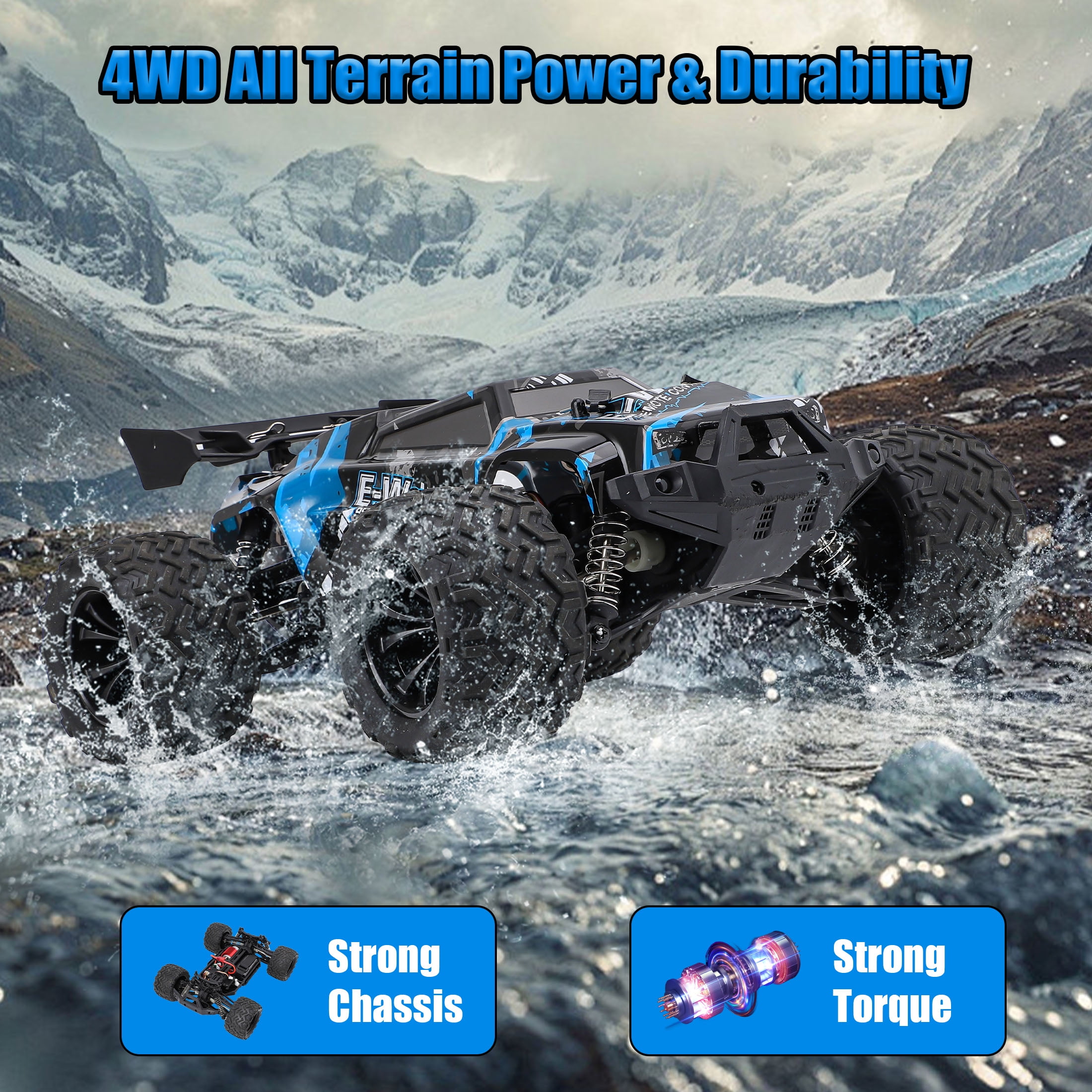 Loewten Fast RC Truck for Adults – 40+ km/h 1:14 4WD Off-Road Remote Control Car, 2 Batteries & 2 Shells - Image 7