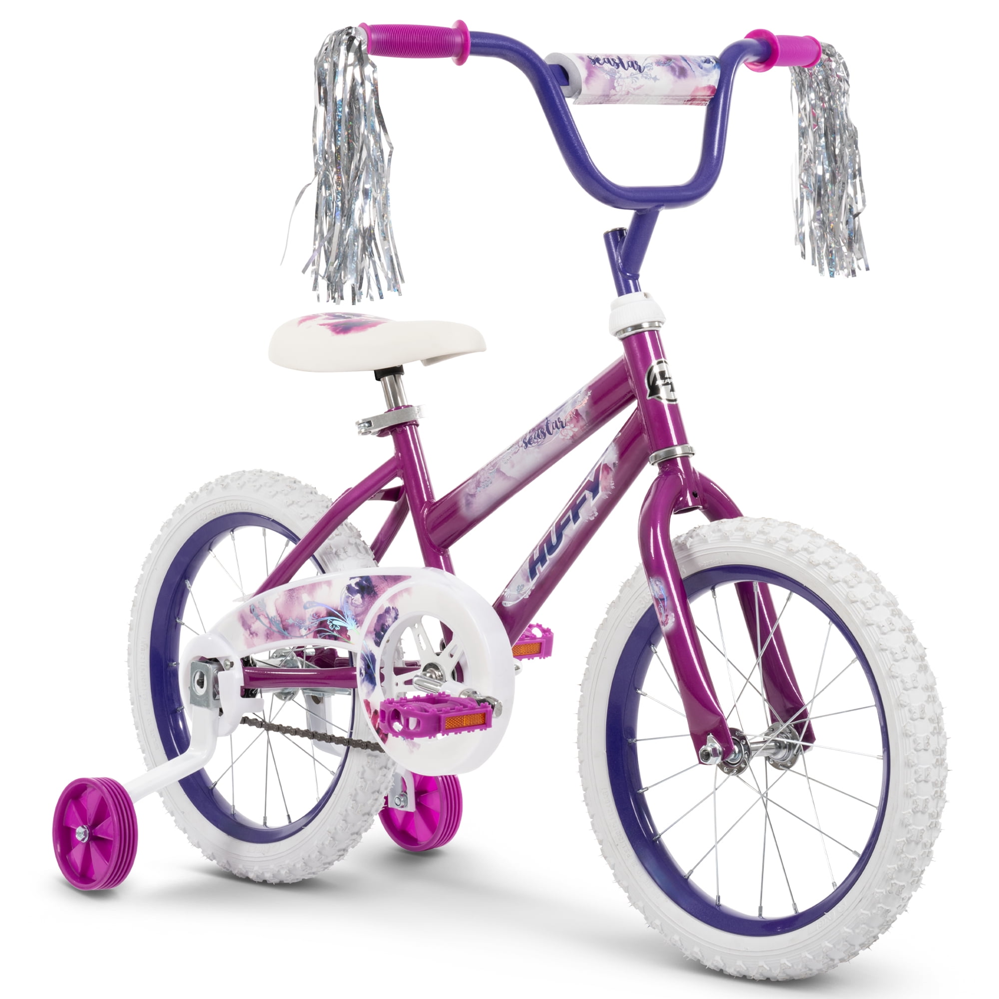 16" Sea Star Kids' Bike from Huffy, Fits Riders 42" - 48", Purple, Child, Girls - Image 2