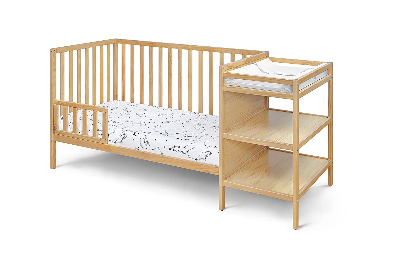 Suite Bebe Palmer 3-in-1 Convertible Crib & Changer Combo in Natural - Image 6