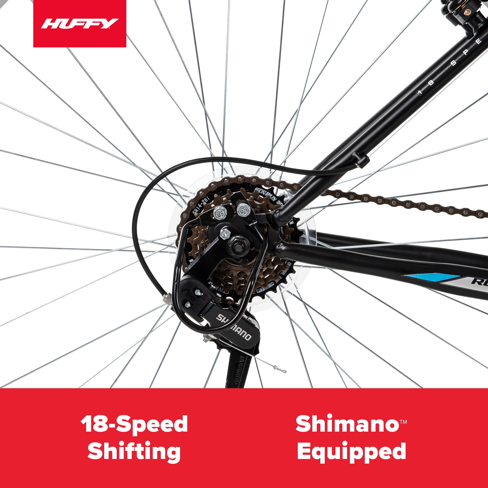 Huffy 29" Rock Creek Mountain Bike, Fits Riders 5'0"+, Matte Black, Adult, Men's - Image 3