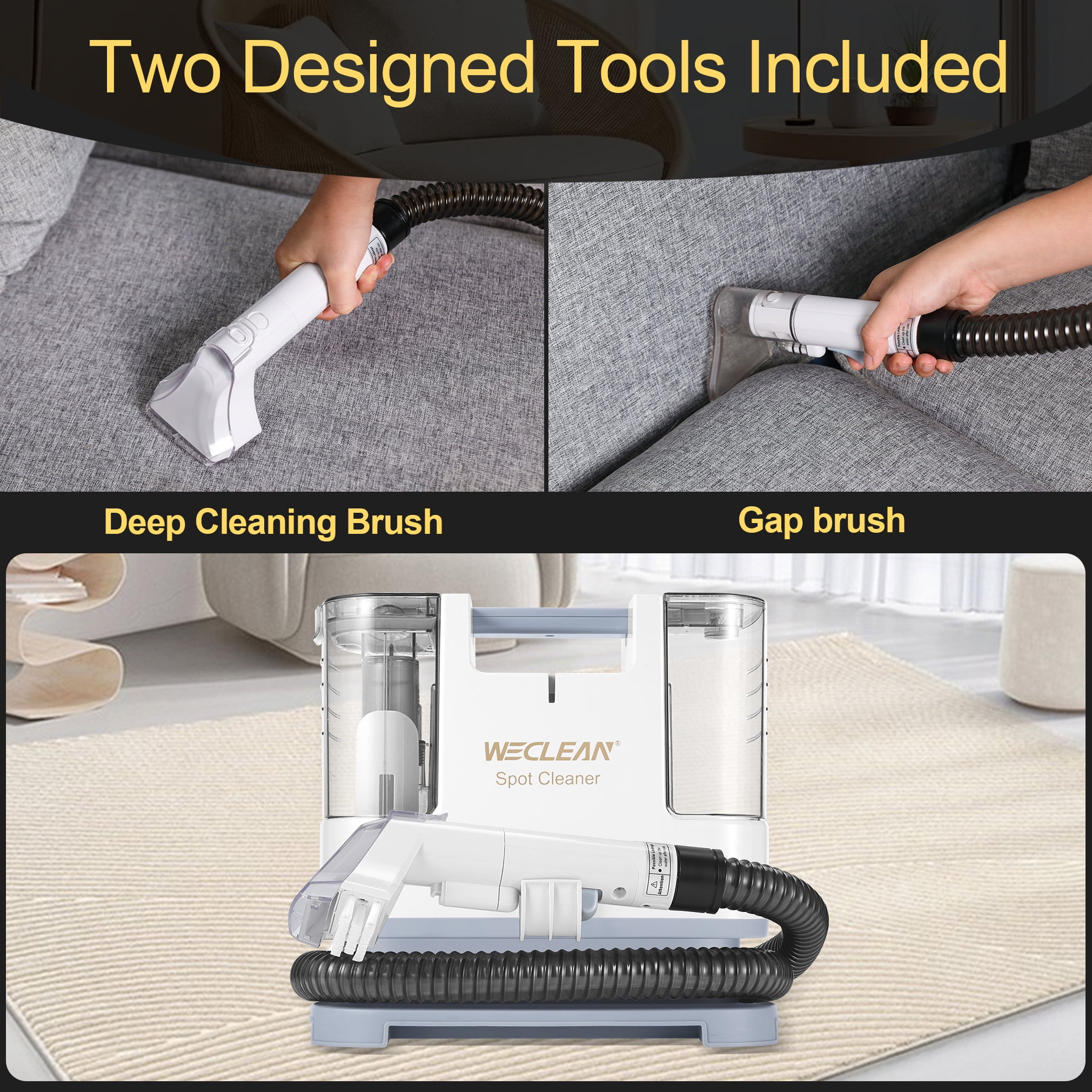 WECLEAN C1 Portable Extractor for Couch and Carpet Cleaner Upholstery Cleaner for Deep Cleaning - Image 7