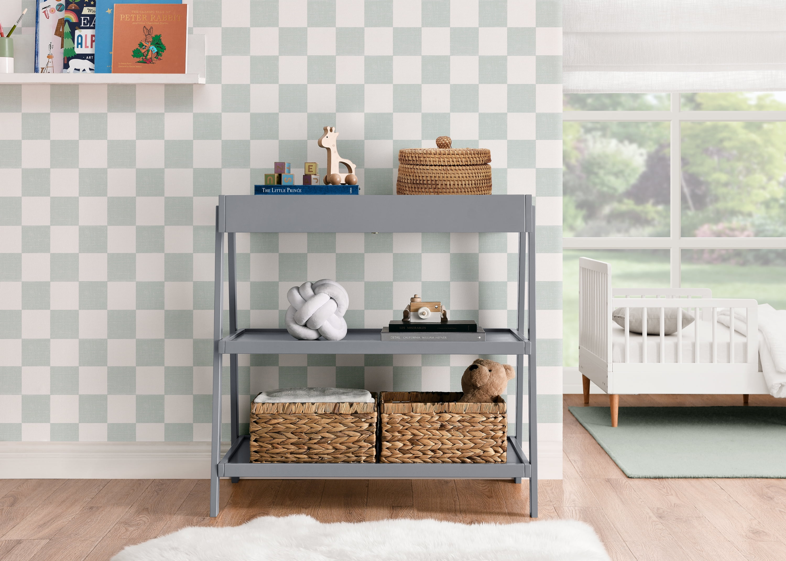 Delta Children Scout Changing Table - Greenguard Gold Certified, Grey - Image 2