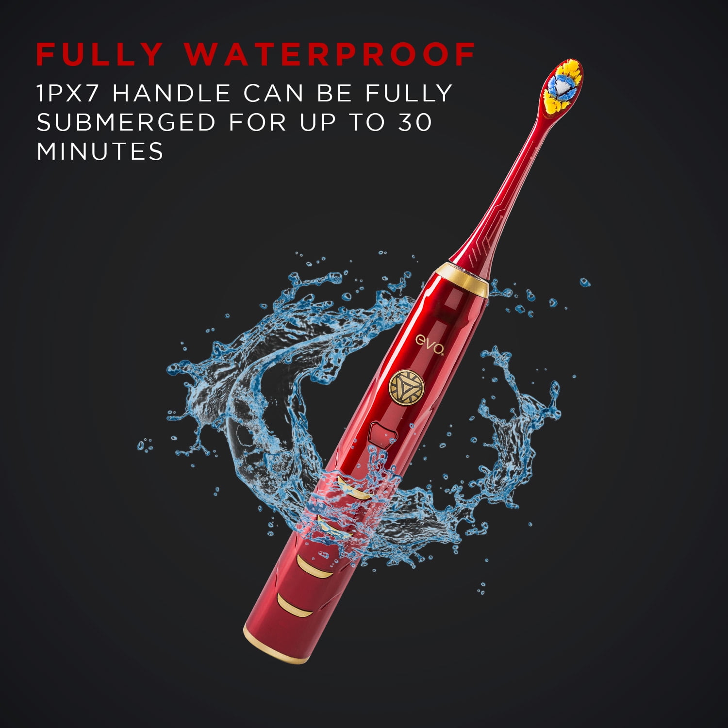 EVO IRM-1 Rechargeable Iron Man Sonic Toothbrush with Travel Case for Adults, Collector's Edition - Image 16