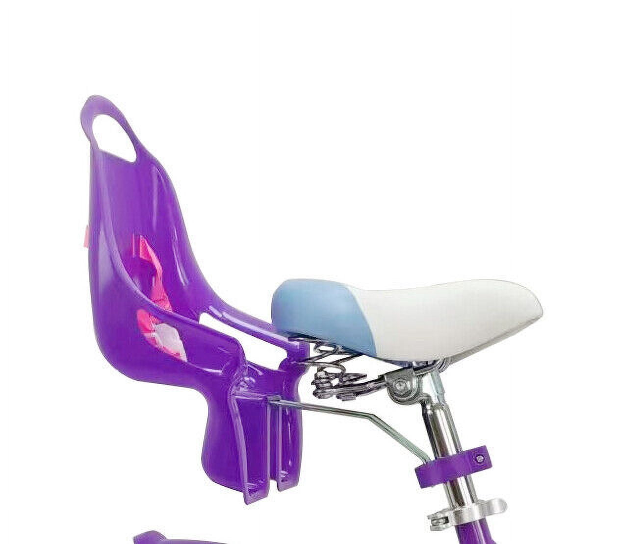 Micargi 16" inch Girl Kids Bike with Basket Girls with Training Wheels 4 5 6 7 Year Princess Toddler Purple - Image 3