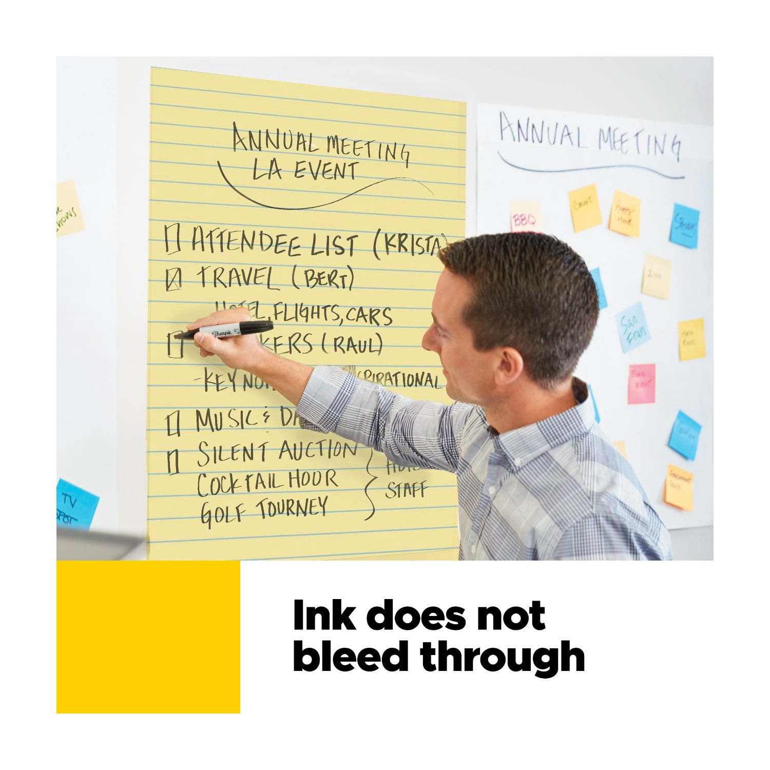 Post-it Super Sticky Easel Pad, Yellow, Lined, 25 in. x 30 in., 4 Pads - Image 5