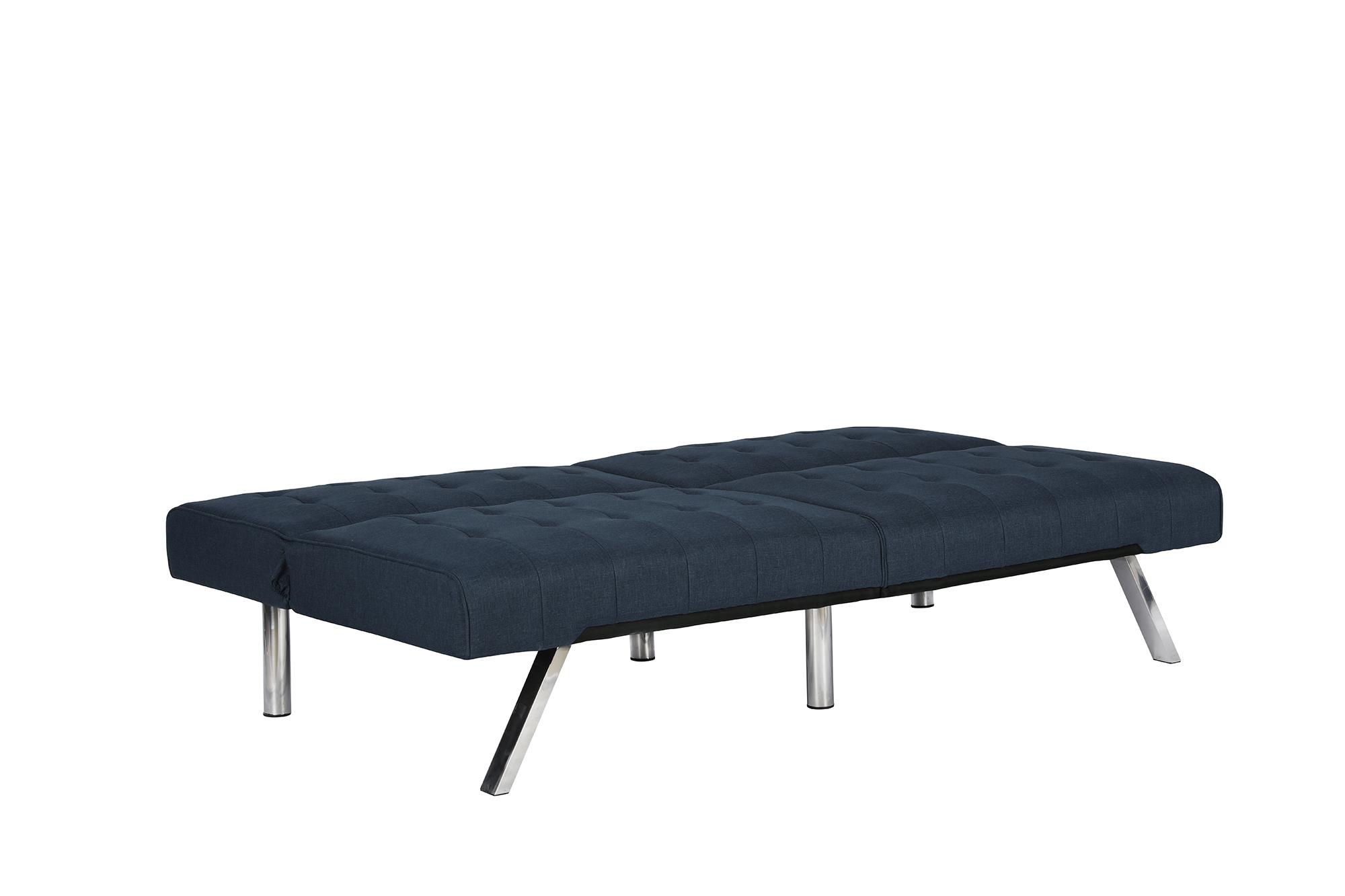 DHP Emily Convertible Futon, Navy Blue Linen - Image 3