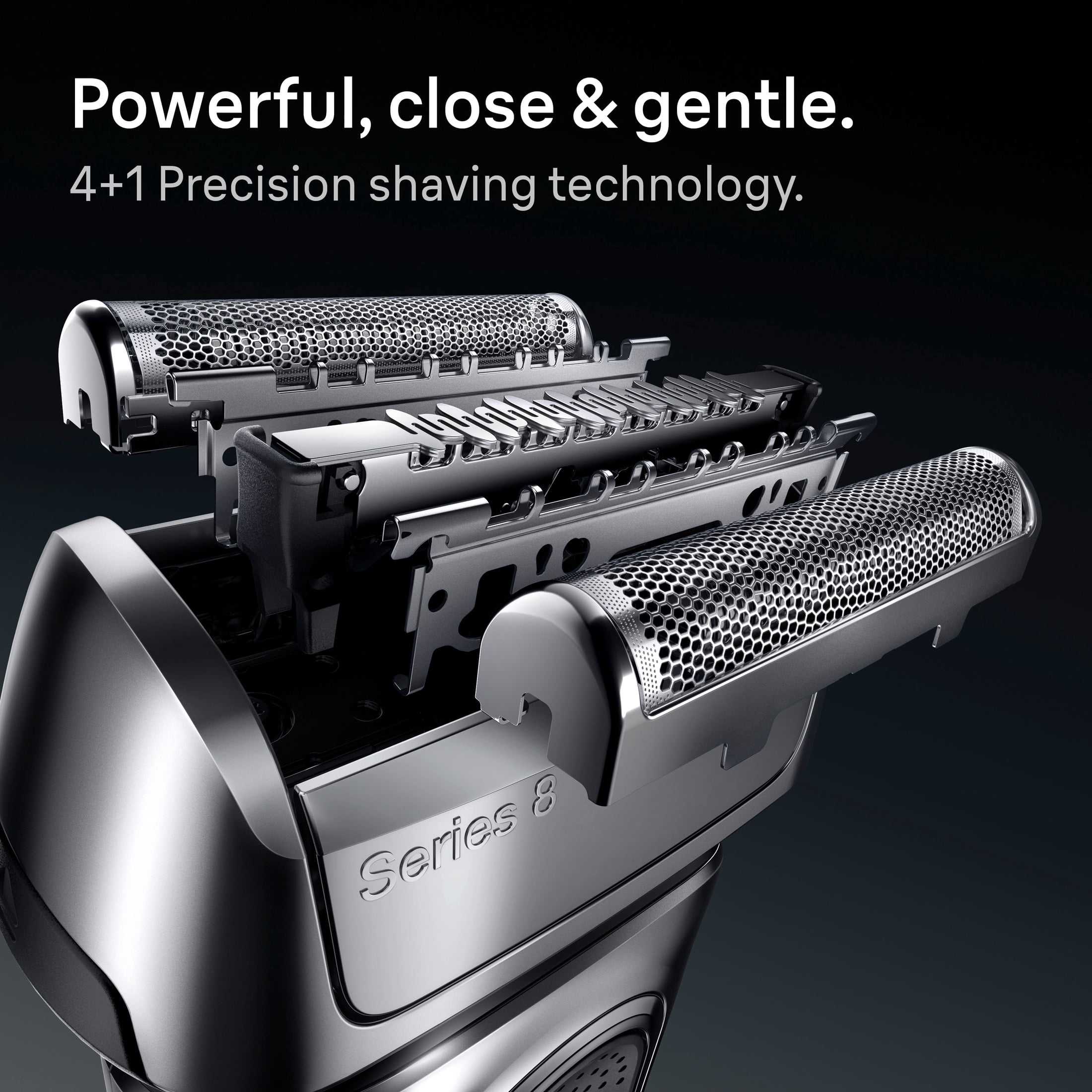 Braun Electric Shaver, Series 8 8567cc Long Hair Trimmer Wet & Dry, Galvano Silver - Image 5
