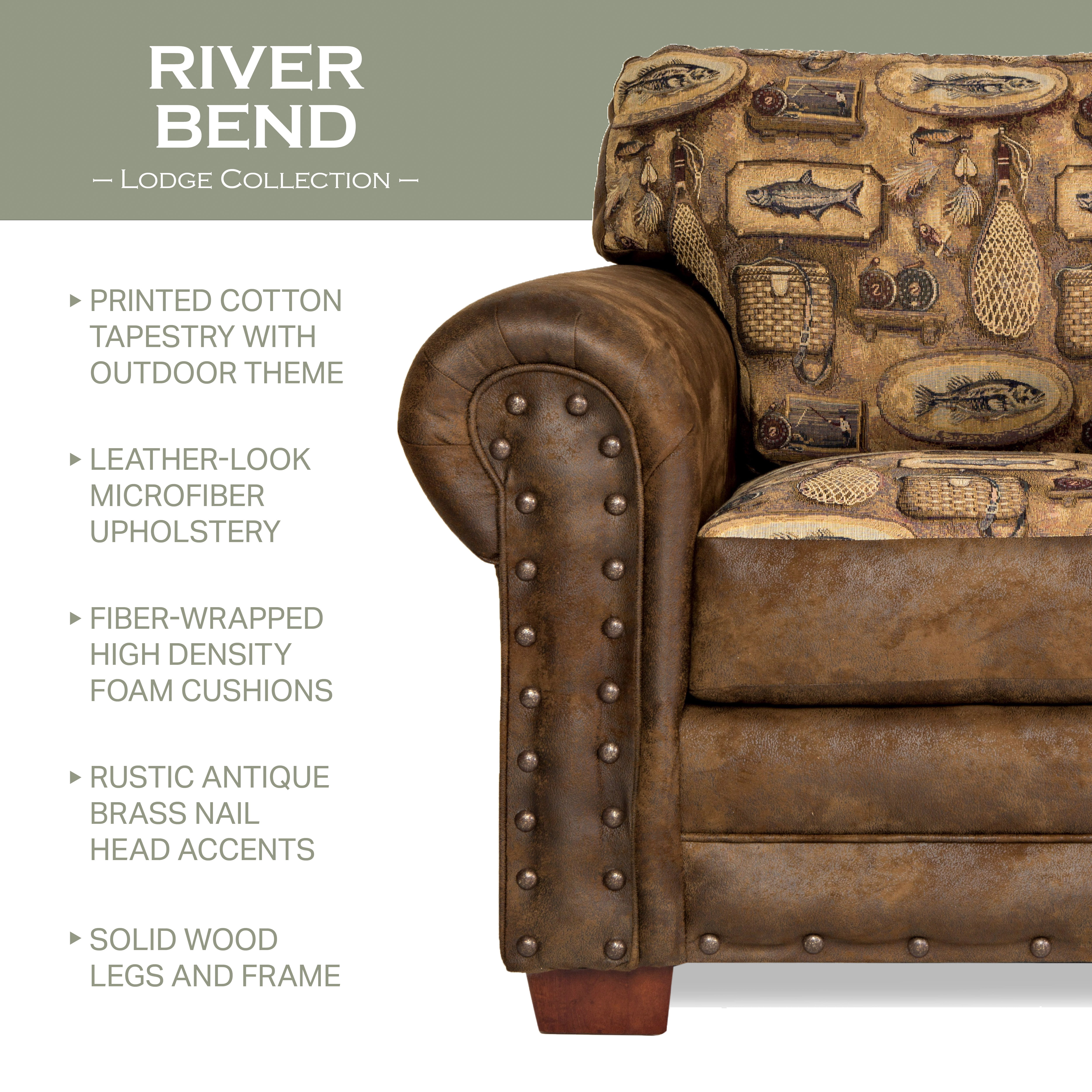 American Furniture Classics Model 8500-80 River Bend Ottoman - Image 6