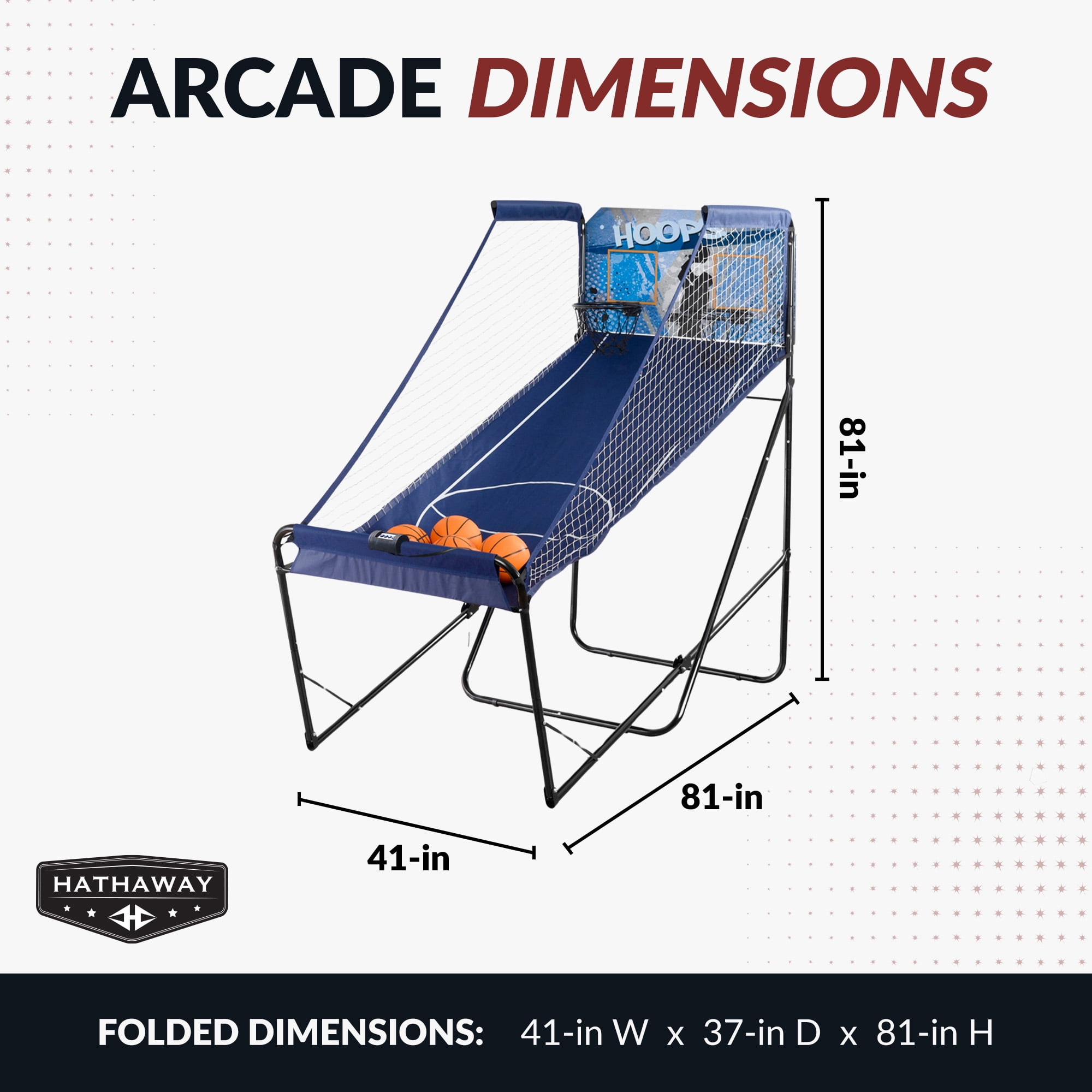 Hathaway Hoops Dual Basketball Arcade Game with Electronic Digital Scoring - Image 3