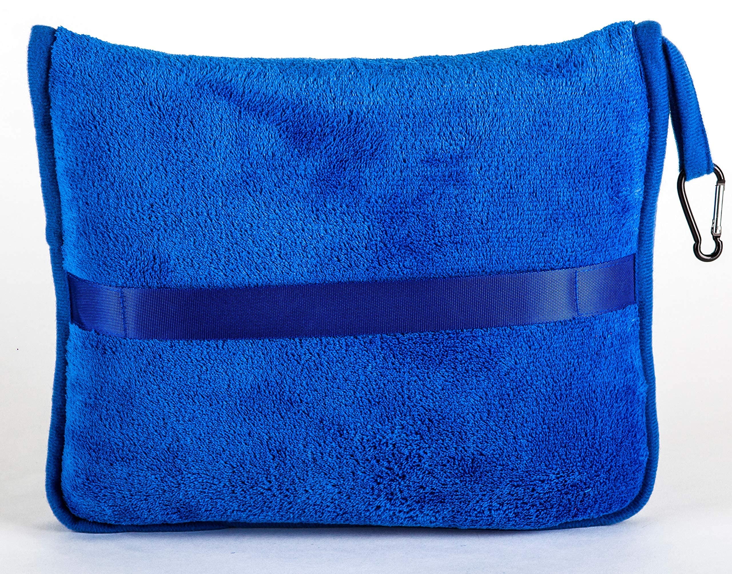 BlueHills Premium Soft Travel Blanket Pillow Airplane Throw 2-Pack -Royal Blue - Image 3
