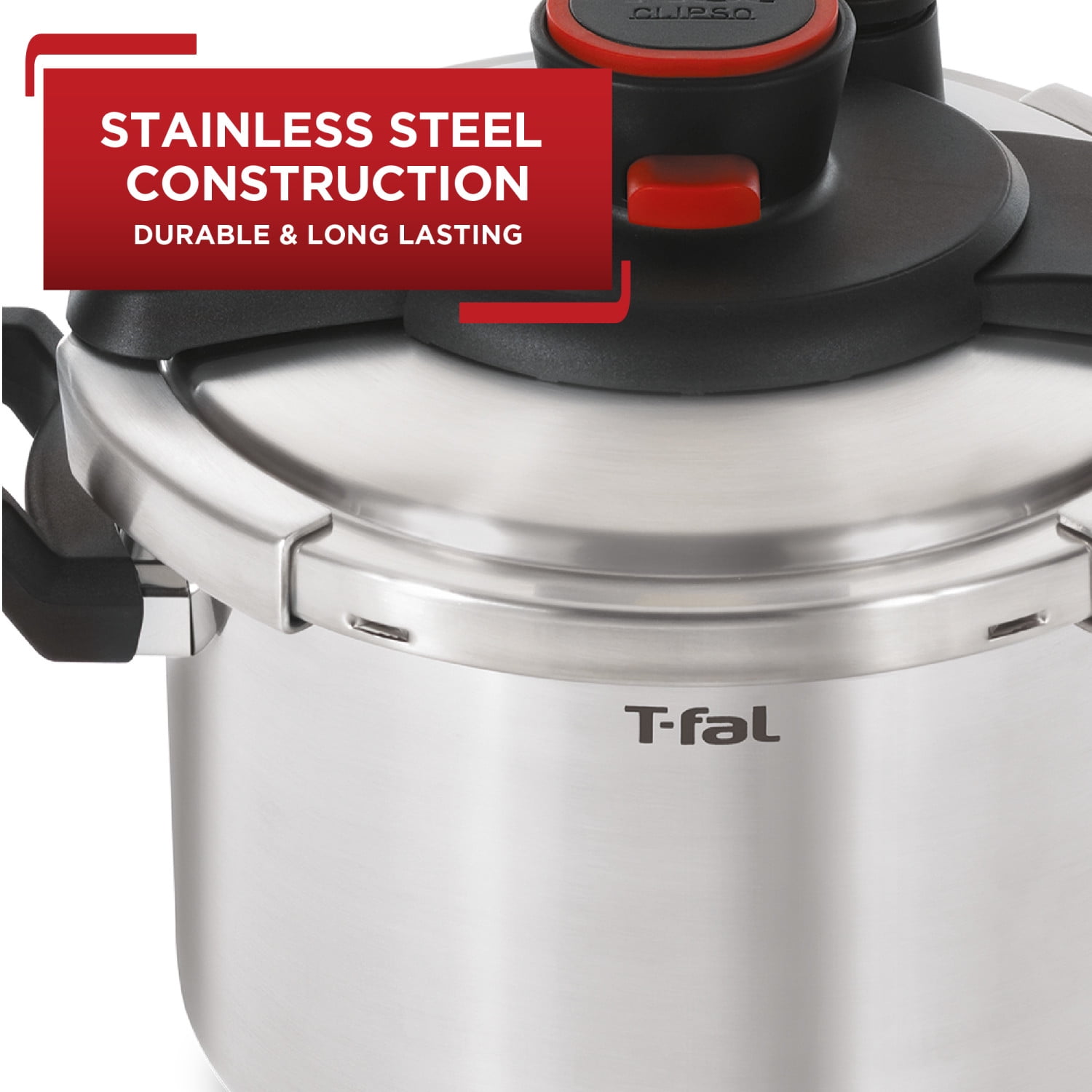 T-fal Clipso, Stainless Steel Pressure Cooker, 8 Quart, Silver - Image 5