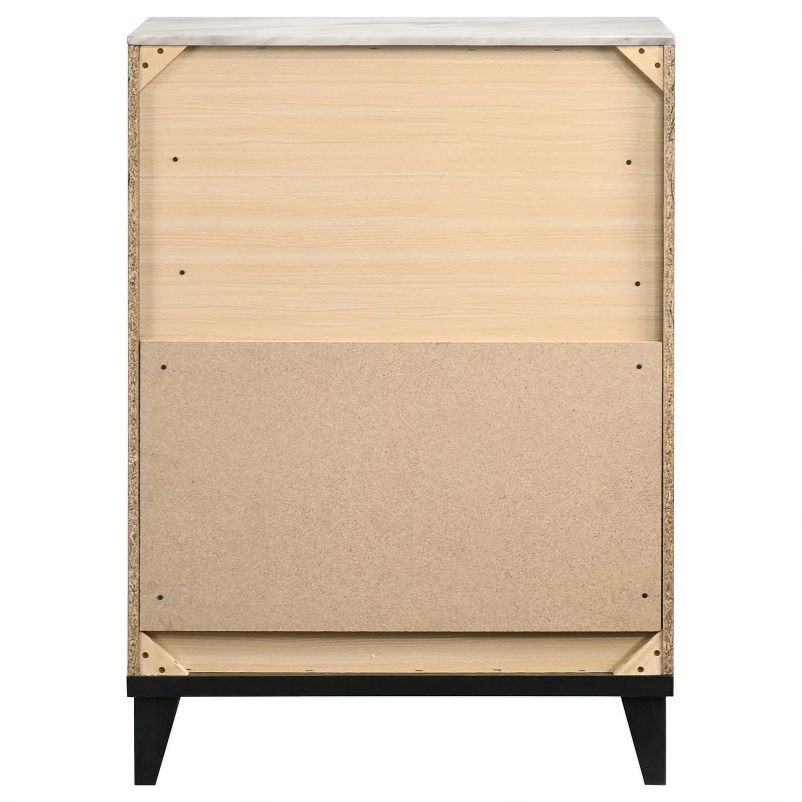 Mays 4-drawer Chest Walnut Brown with Faux Marble Top - Image 10