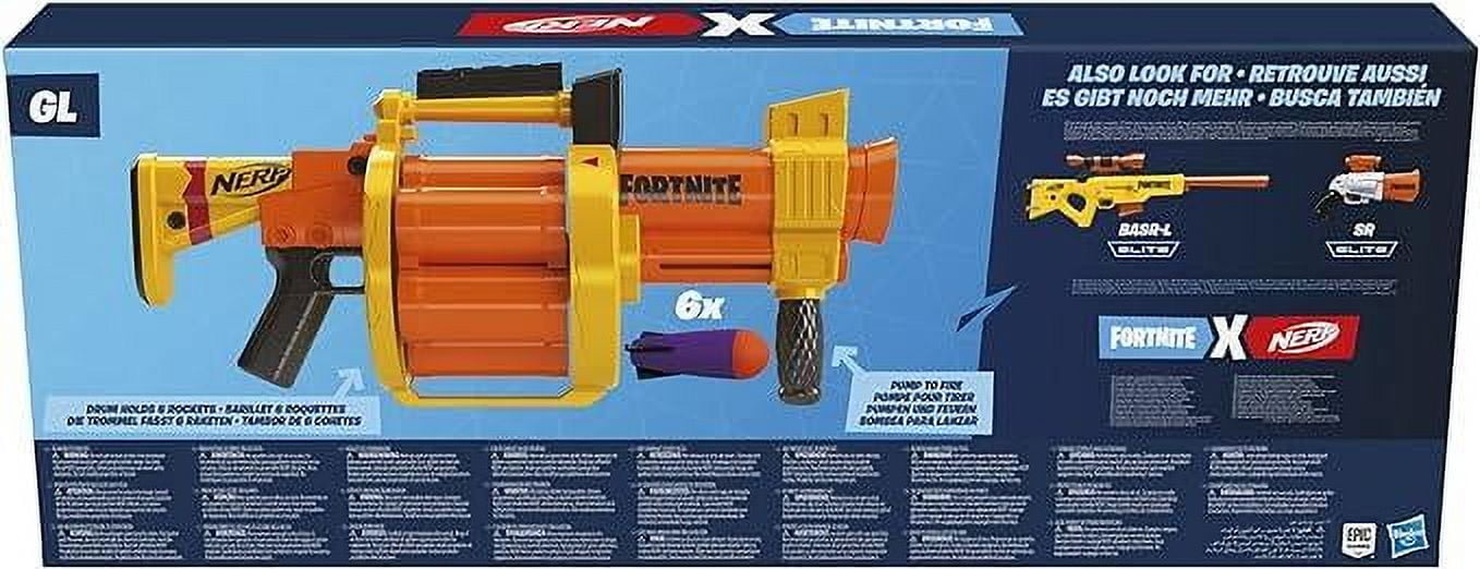 Nerf Fortnite GL Rocket Blaster, 6-Rocket Drum, Pump-to-Fire, Multi-color, Unisex, Youth/Teen/Adult - Image 4
