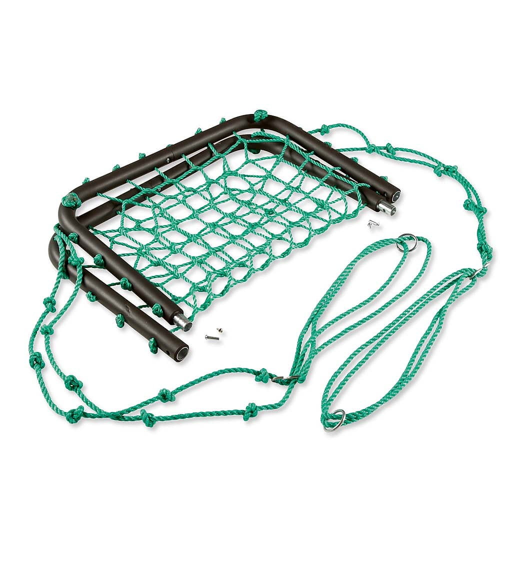 HearthSong 40-Inch Green Giant Rectangular Rope Platform Tree Swing with Padded Steel Frame - Image 6