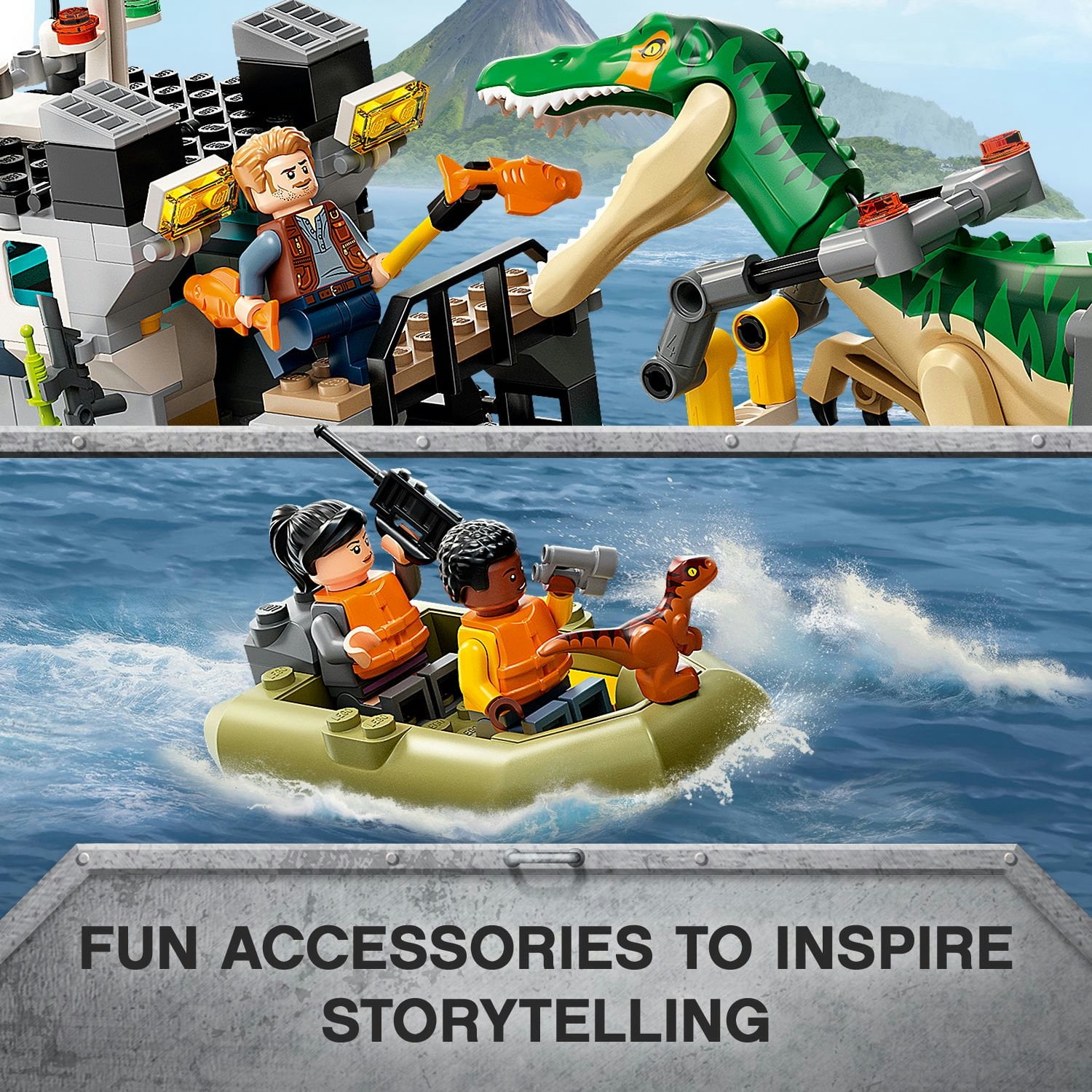 LEGO Jurassic World Baryonyx Dinosaur Boat Escape 76942 Building Toy Playset (308 Pieces) - Image 9