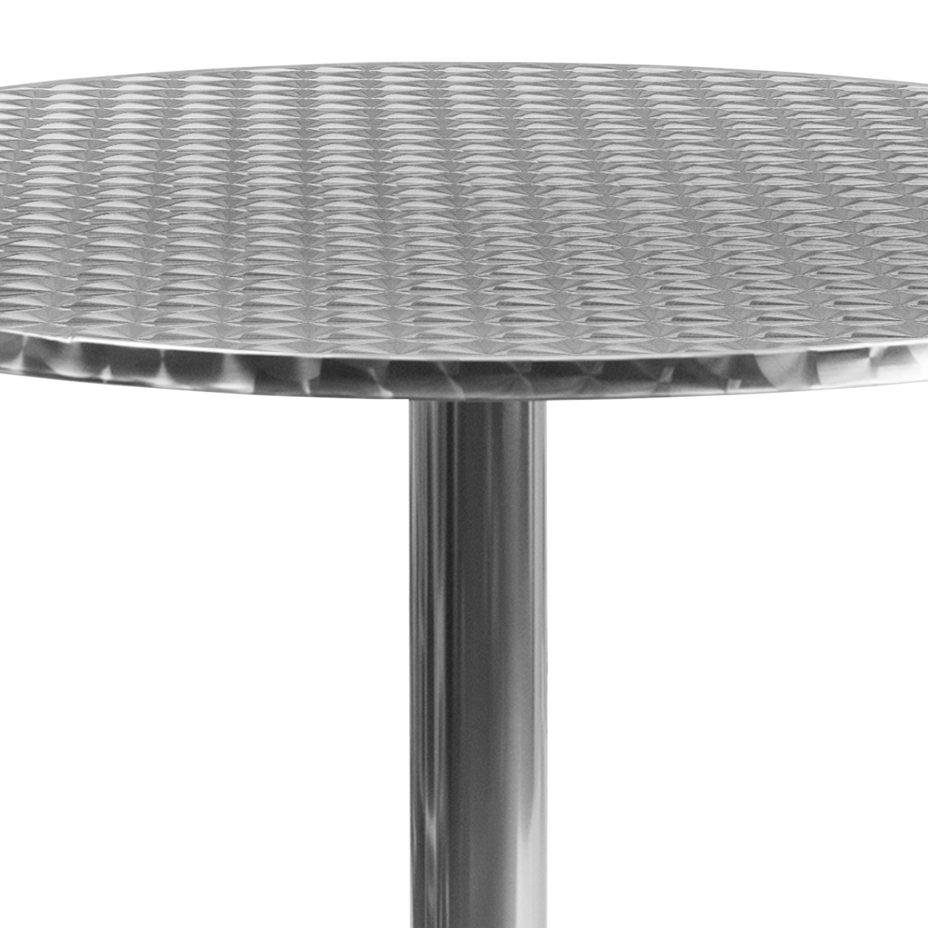 Flash Furniture Mellie 31.5'' Round Aluminum Indoor-Outdoor Table with Base - Image 7