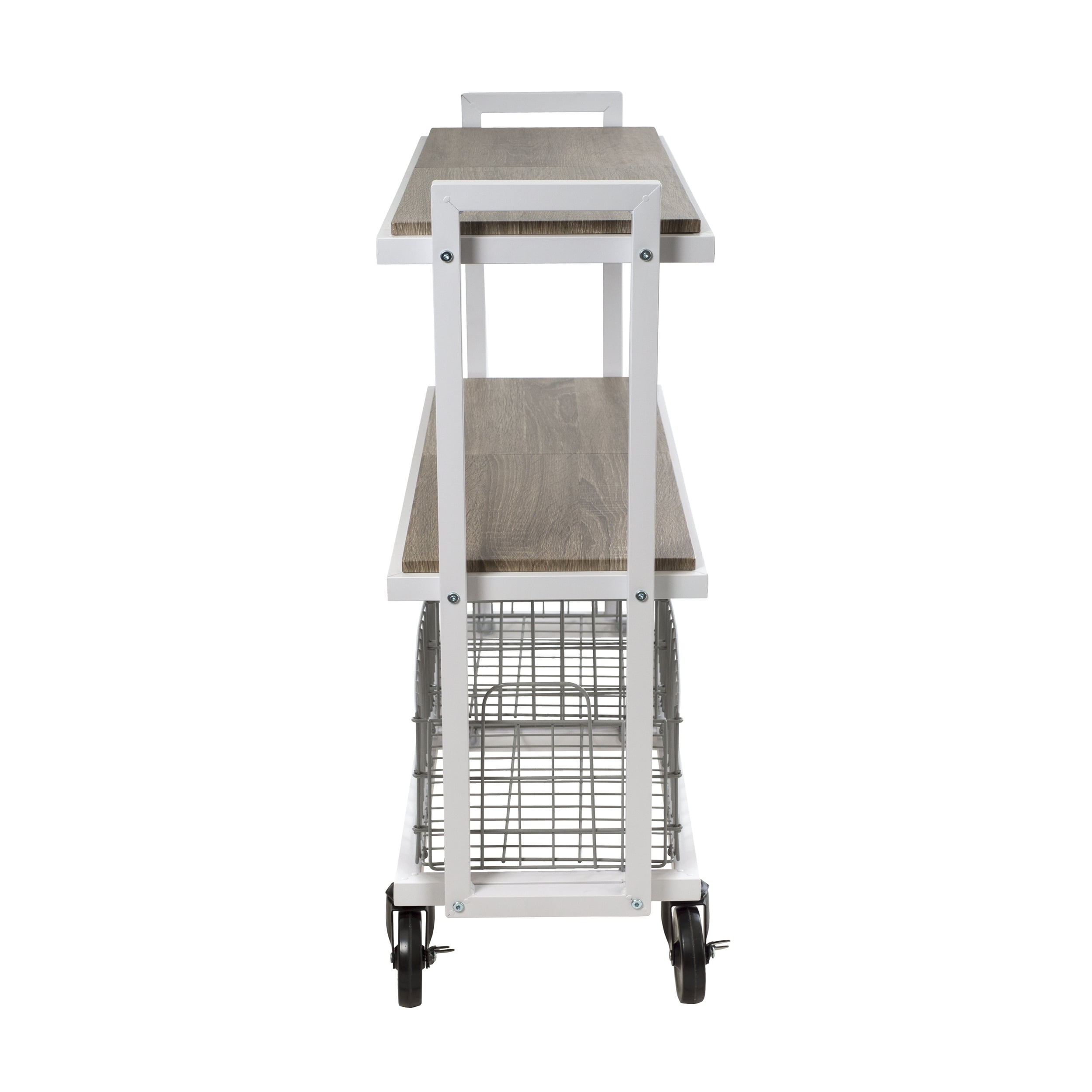 Atlantic Narrow Large Metal and Wire Cart System 3-Tier in White - Image 4