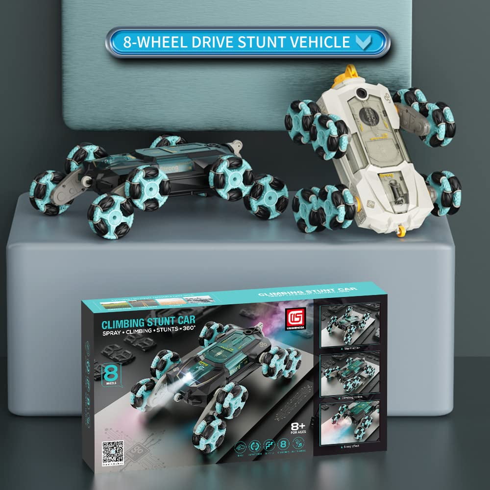 FLYNOVA Gesture Sensing Rc Car Toys for Boy Age 8-13,2.4Ghz 8Wd Remote Control Car,Racing Drift Double-Sided Stunt Car,Christmas Birthday Coolest Gift Black - Image 2