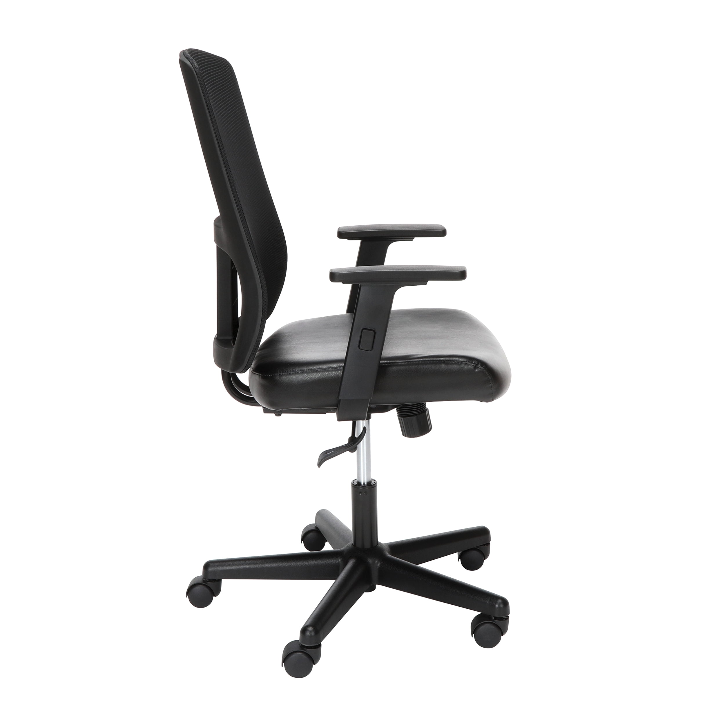 OFM Essentials Collection Mid Back Mesh Back with Leather Seat Office Chair, Lumbar Support, in Black (ESS-3048-BLK) - Image 10