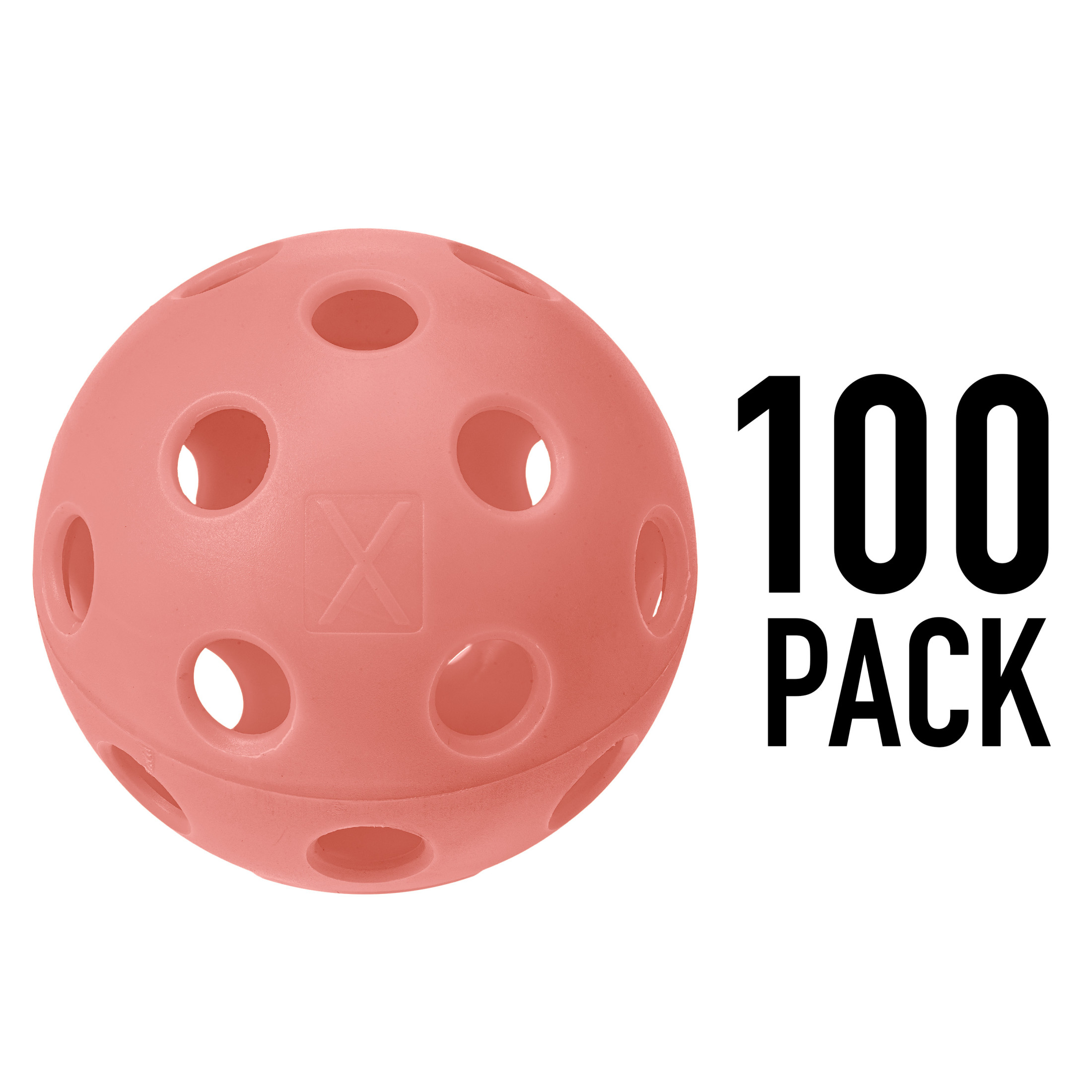 Franklin Sports X-26 Official Indoor Pickleballs - Bulk 100 Pack - Peach - Image 5