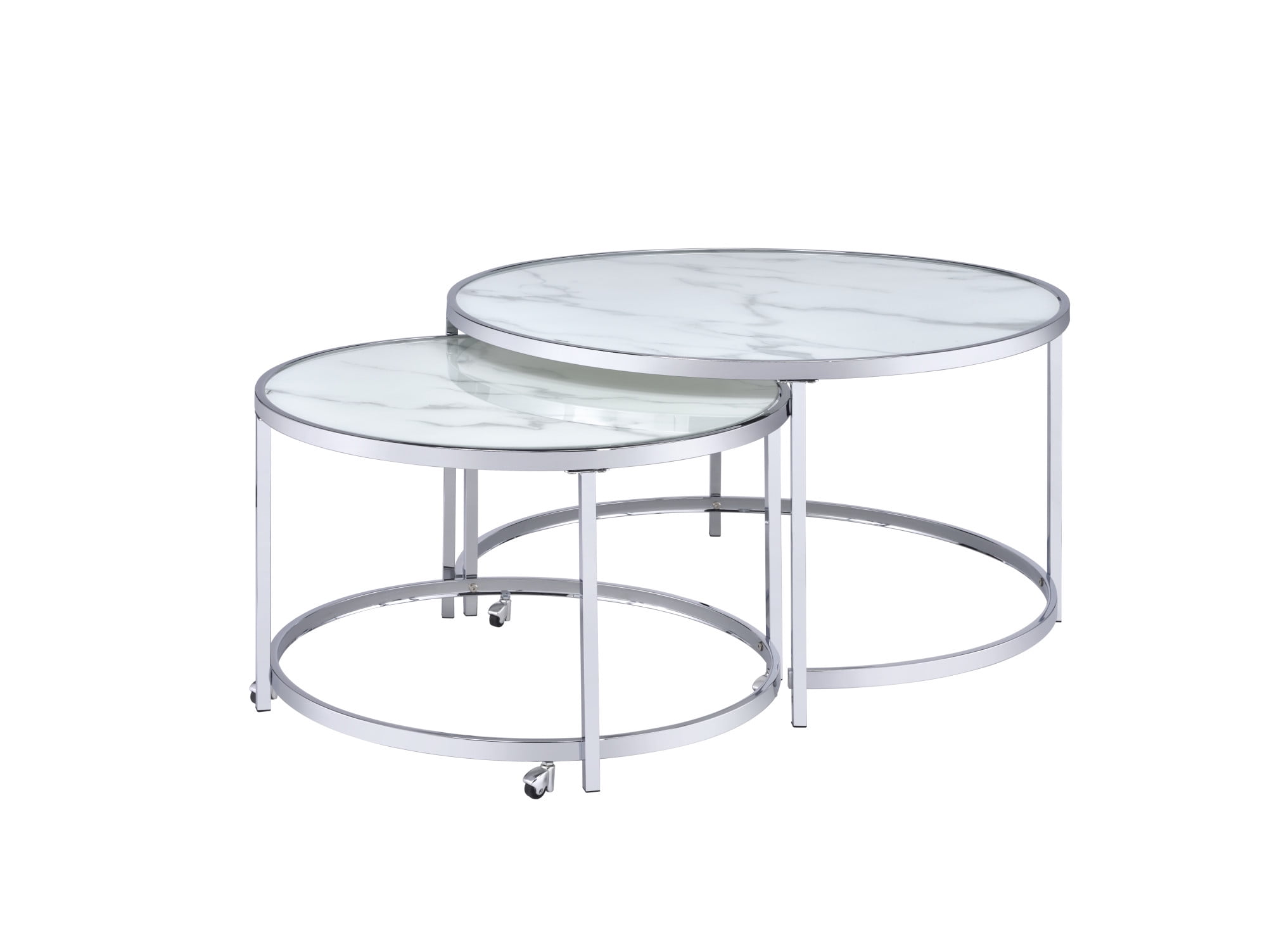 Steve Silver Rayne Faux Marble Nesting Coffee Tables - Image 3