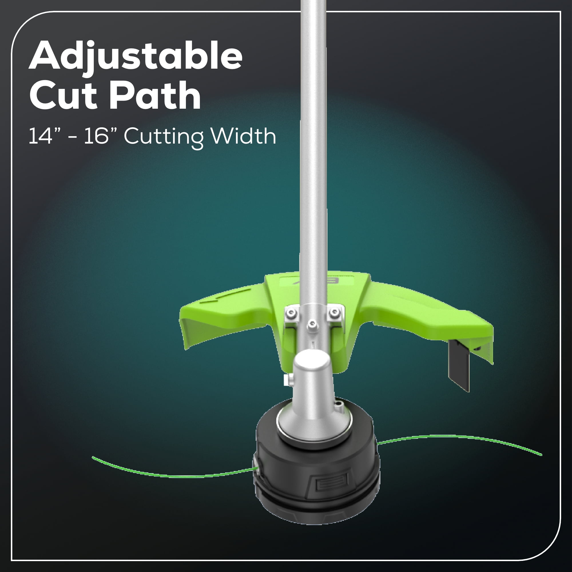 Greenworks 60V 16" String Trimmer & 750 cfm 180 mph Blower Combo + 2.5Ah Battery & Charger - Image 10