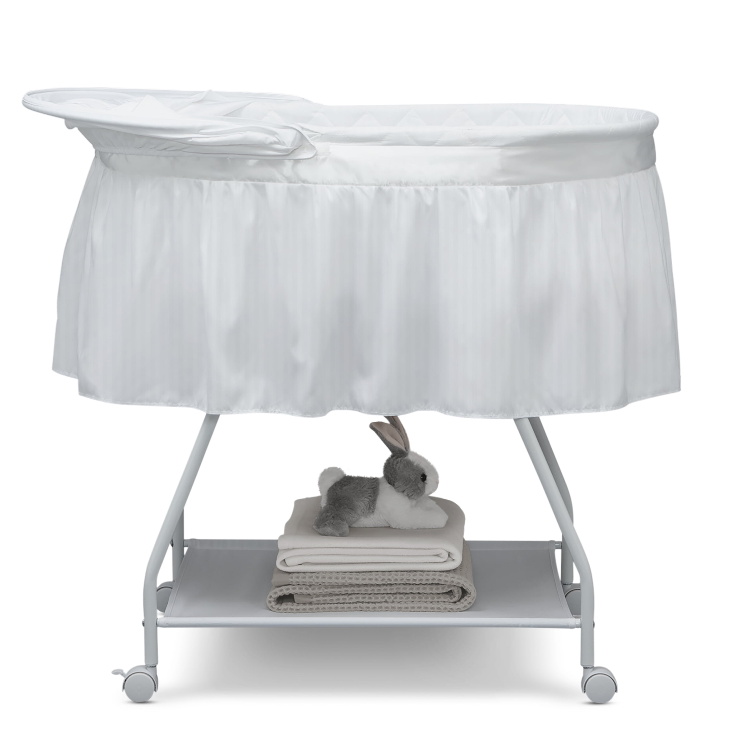 Delta Children Classic Sweet Beginnings Bassinet, White - Image 18