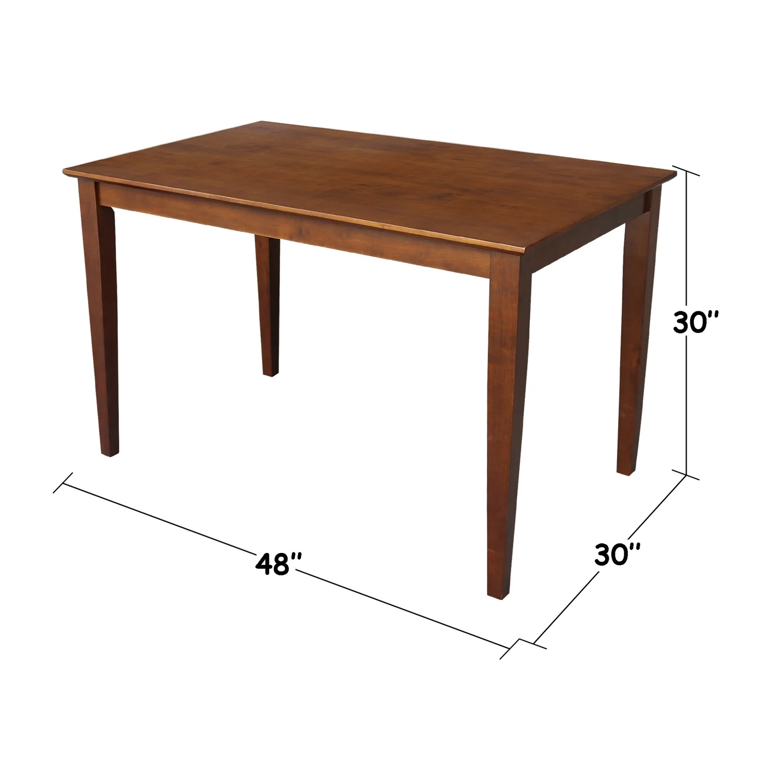 Solid Wood Top Table, Shaker Legs - Image 2