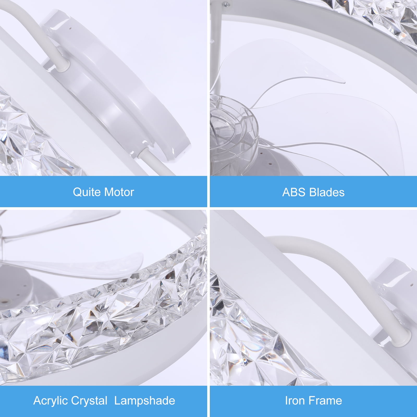 BLITZWILL Flush Mount Ceiling Fan with Lights, Remote & APP Control,20'' Low Profile Ceiling Fan, 3 Color Dimmable and 6 Speeds, Reversible Modern Ceiling Fan for Bedroom and Living Room, D-White - Image 10