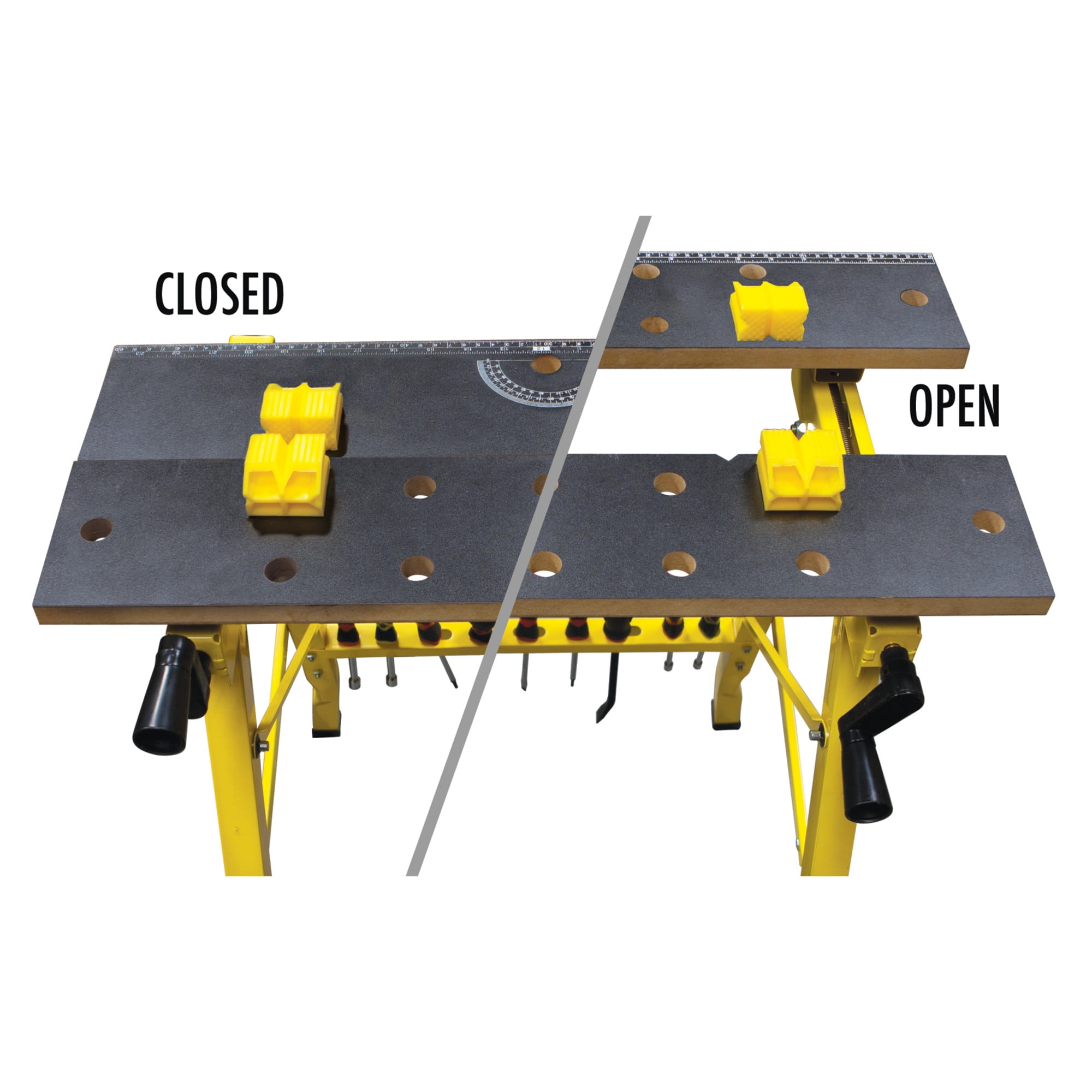 Performance Tool W54025 Portable Multipurpose Workbench and Vise (200 lbs Capacity) , Yellow - Image 7