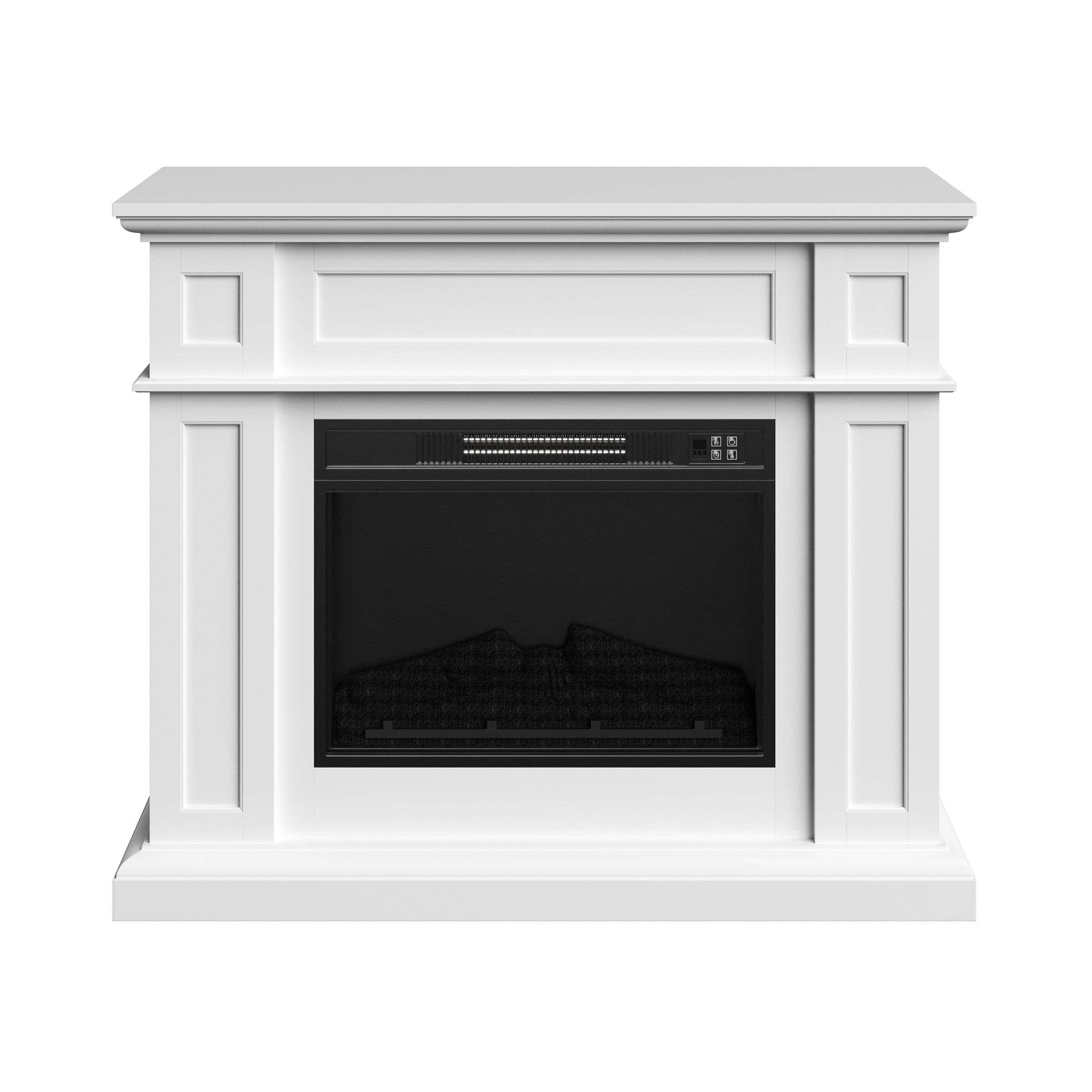 Northwest Corner TV Stand with Electric Fireplace Fits 55-Inch TVs (White) - Image 9