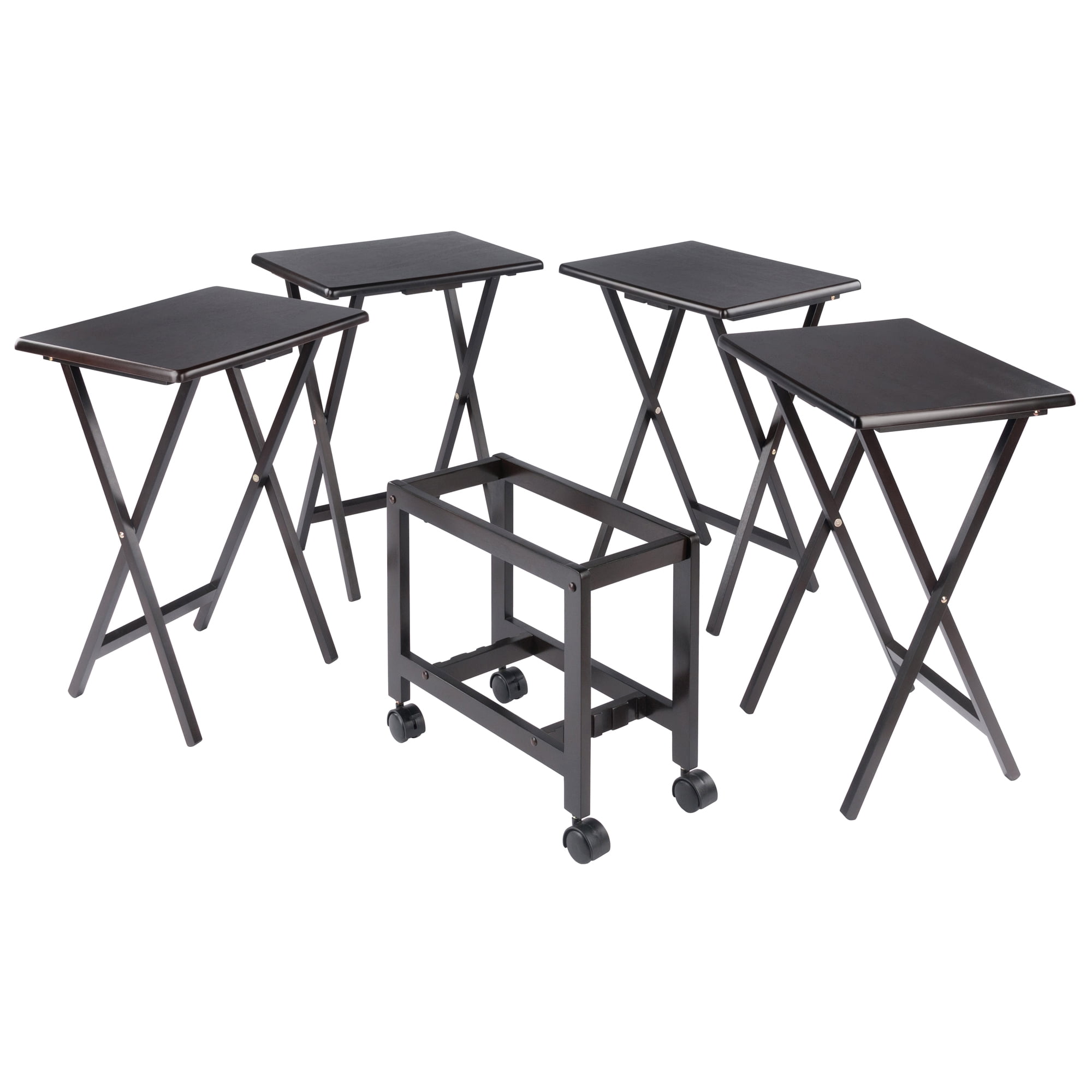 Winsome Allen 5-Pc Snack Table Set, Serving Cart, Coffee - Image 15