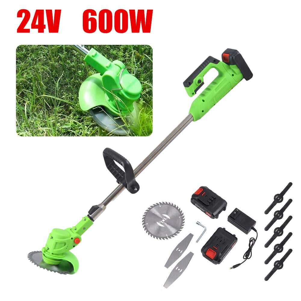 Jinyi Electric Cordless Grass String Trimmer Lawn Edger Weed Eater Cutter + 2 Battery - Image 6