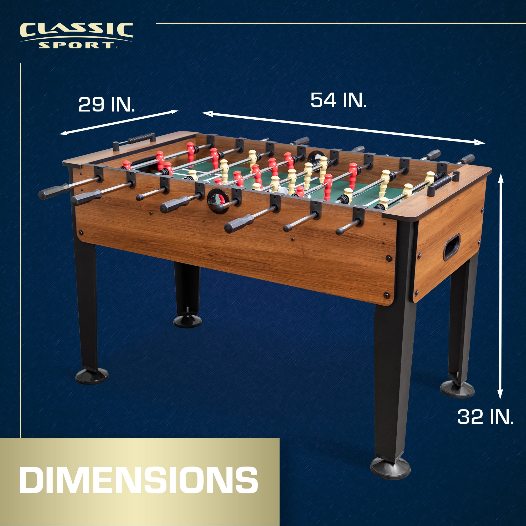 Classic Sport Newcastle Pro 54" Official Size Indoor Foosball Table - Image 4