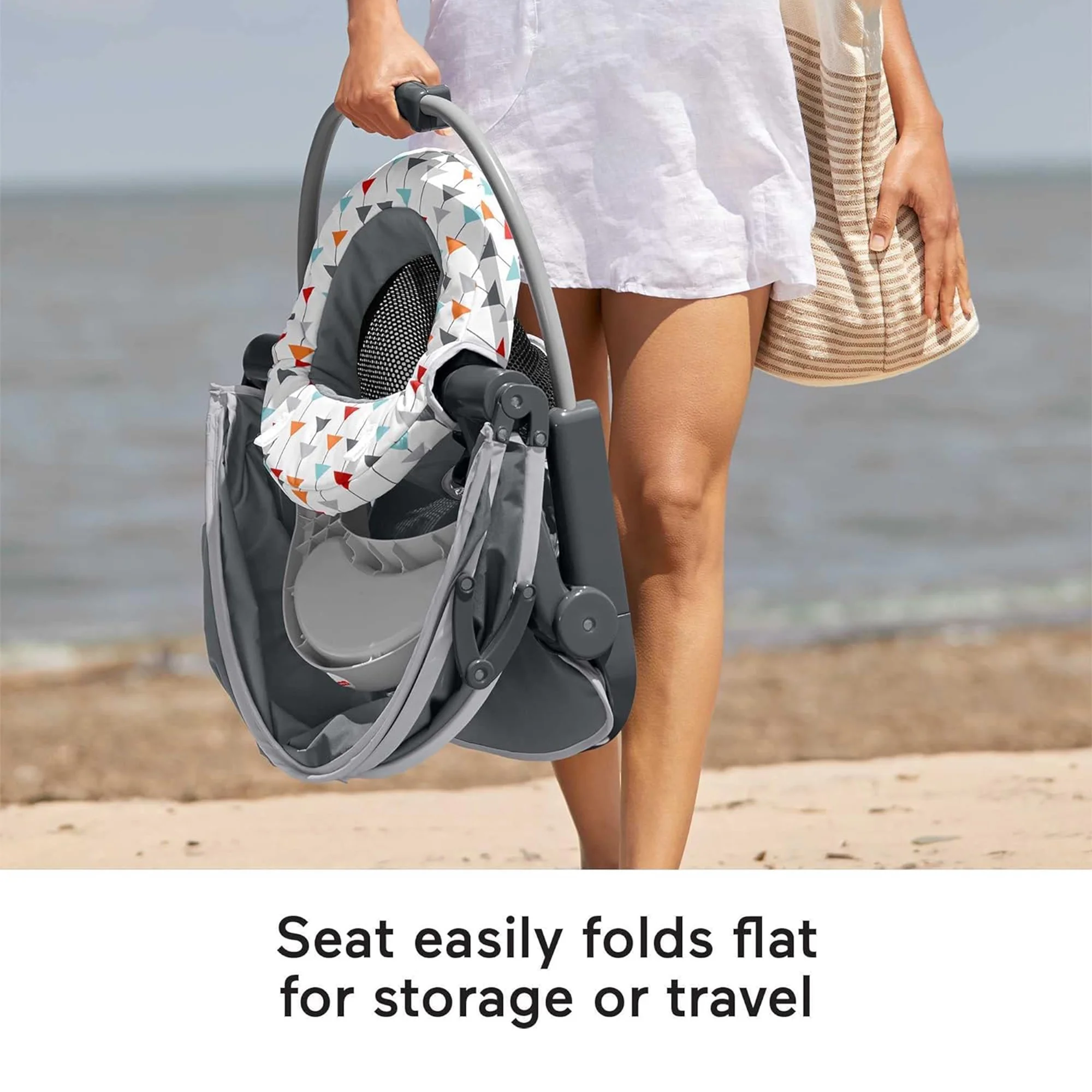 Fisher-Price Foldable Baby Travel Chair On The Go Sit Me Up Floor Seat - Image 11