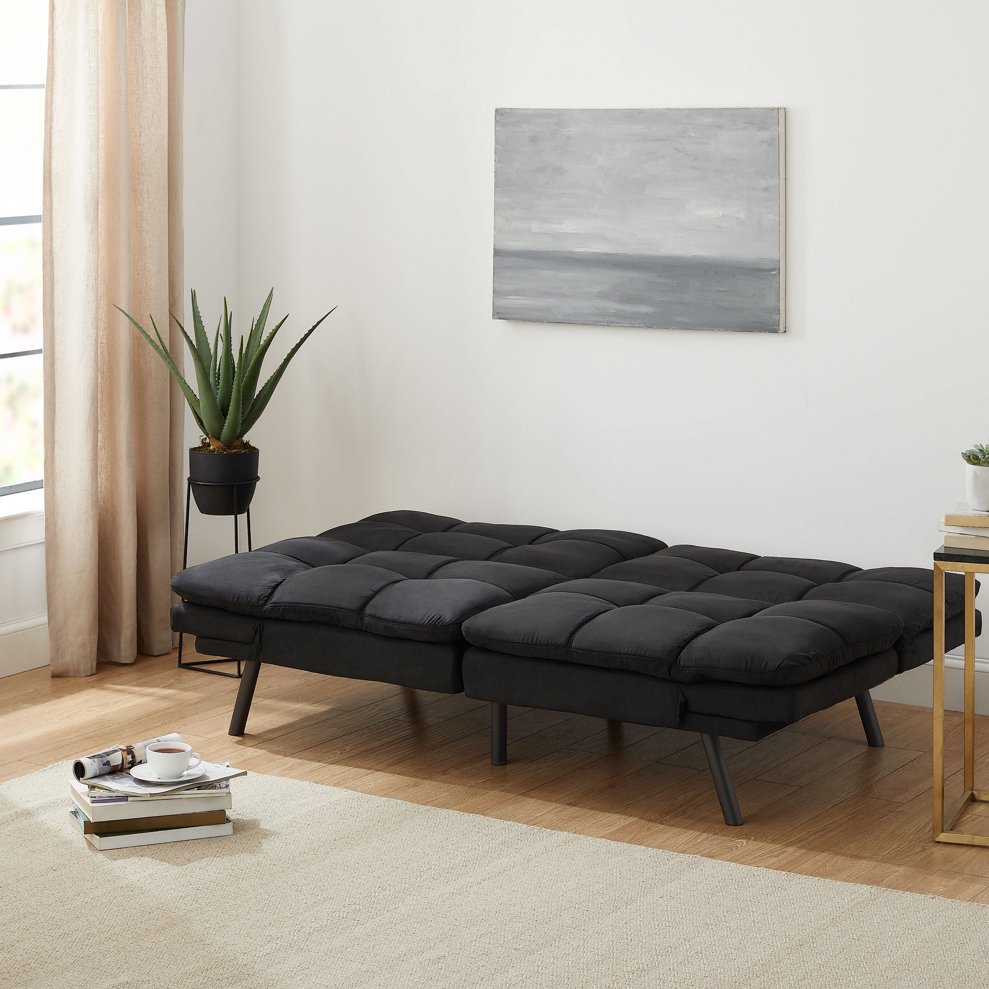 Mainstays Memory Foam Futon with 72",Black - Image 10
